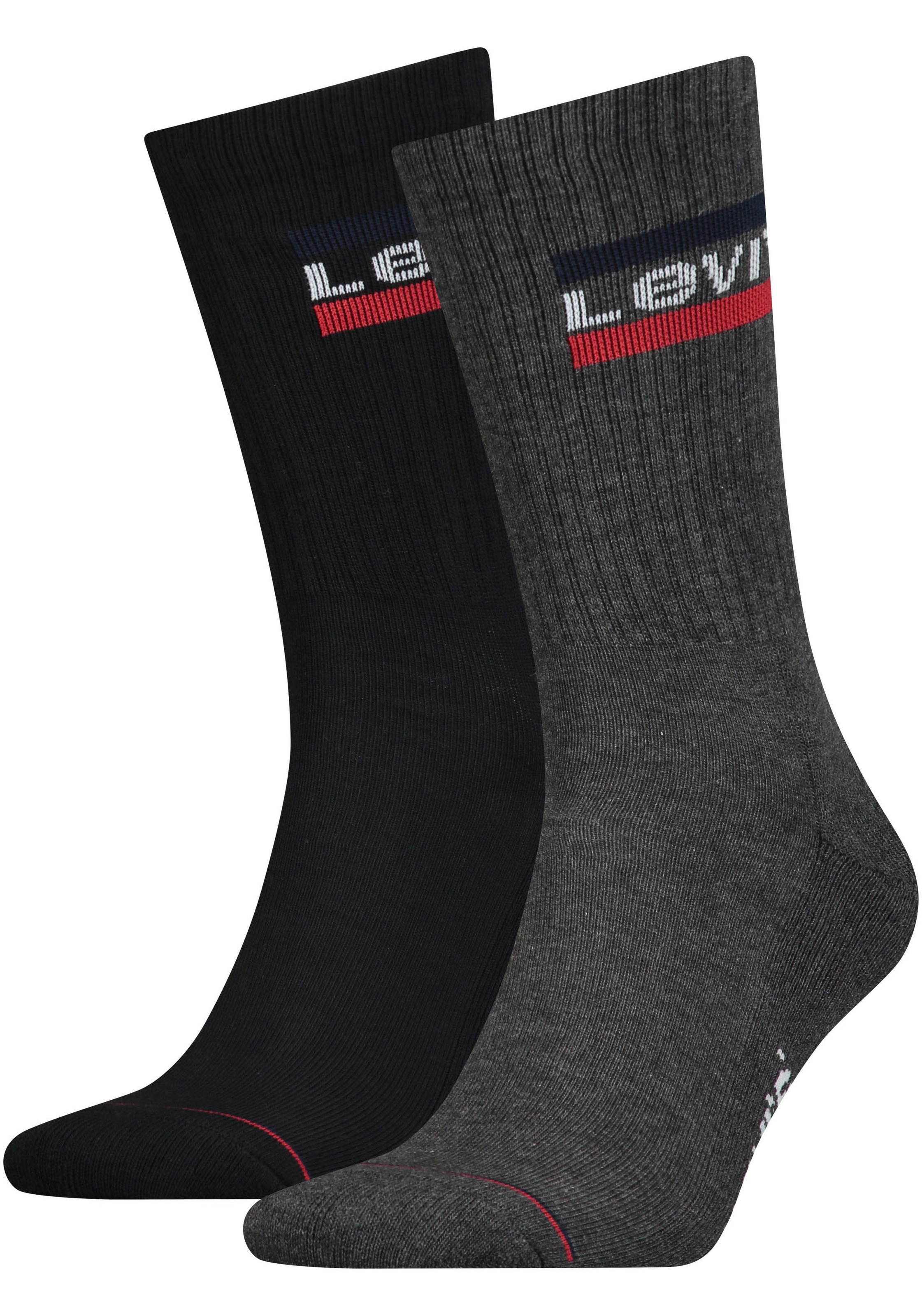 Levis Sportsocken, (Packung, 2 Paar), mit breitem Logobund günstig online kaufen