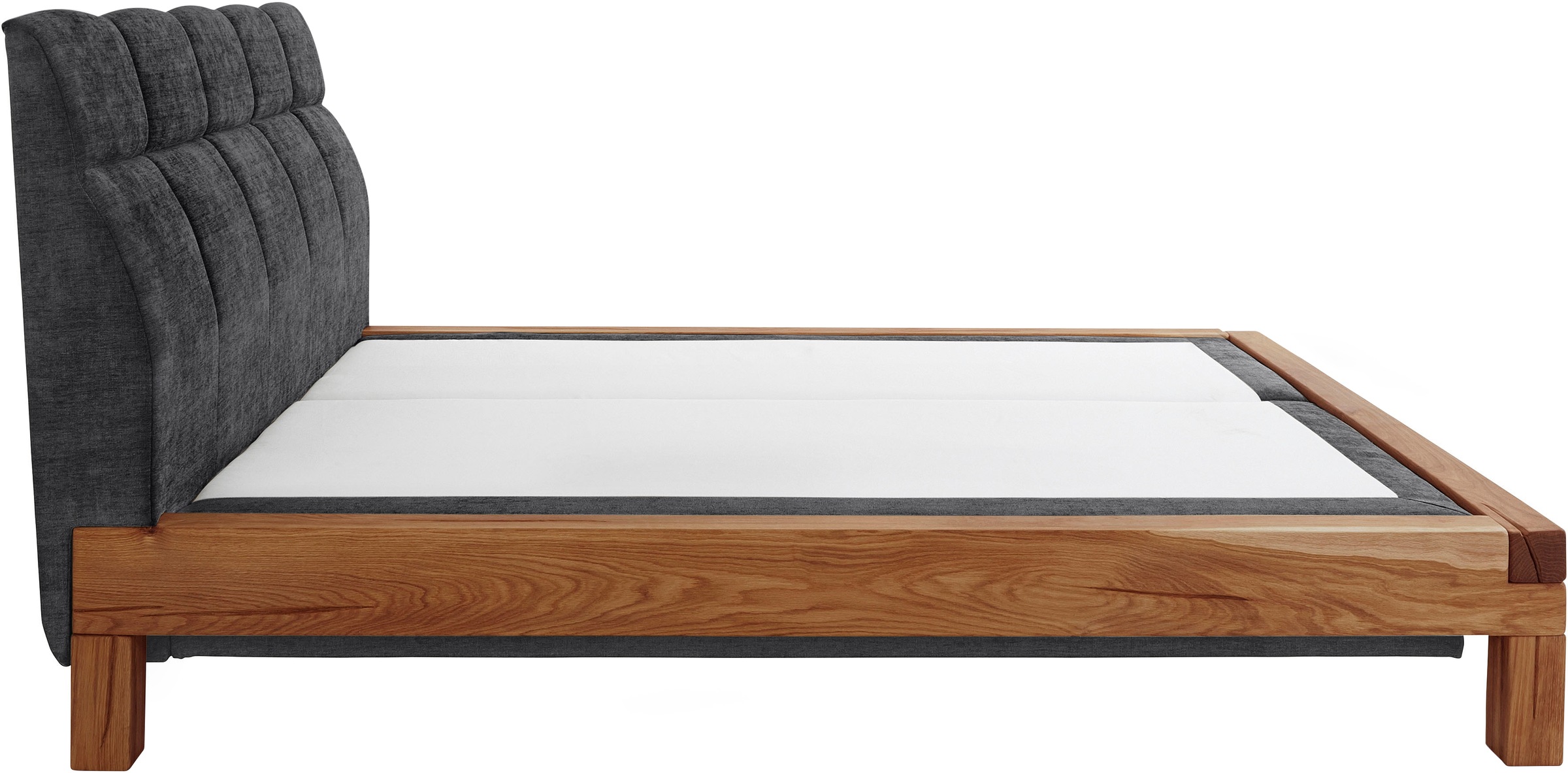 Boxspringbett HOME AFFAIRE "Villads", grau (ferro), B:179cm L:231cm, Komplettbetten, Boxspringbett, Liegefläche: 160/200 cm aus Balkeneiche, Inside-Boxspring-Unterbau 9