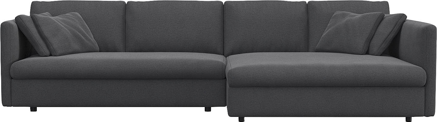FLEXLUX Ecksofa "Lovane" Weich & anschmiegsam, große Sitztiefe auf Kaltschaum, Dekokissen inkl.