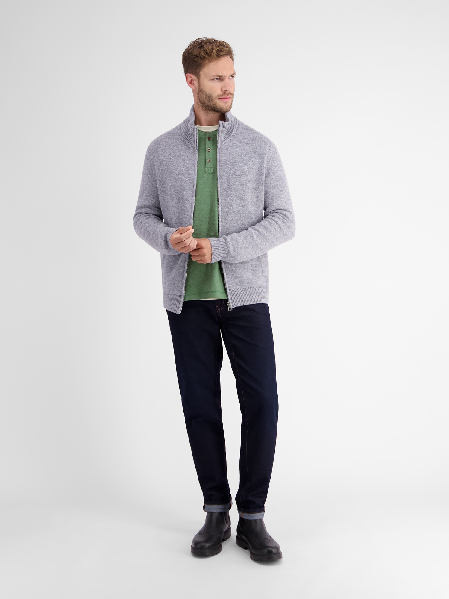 LERROS Langarmshirt »LERROS Serafino in Strukturqualität«