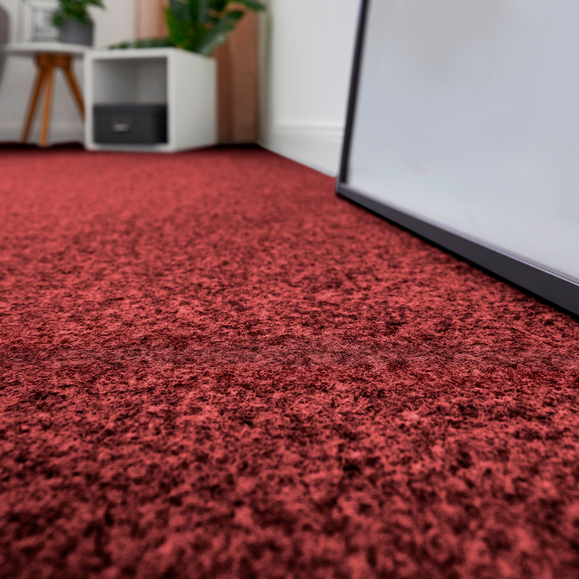 Teppichboden ANDIAMO "Invita, Nadelvlies, Gesamthöhe 5 mm, Made in Belgium", rot, B:200cm L:450cm, Kunstfaser, Teppiche, melierte Optik, Breite 200 cm oder 400 cm, robust & strapazierfähig