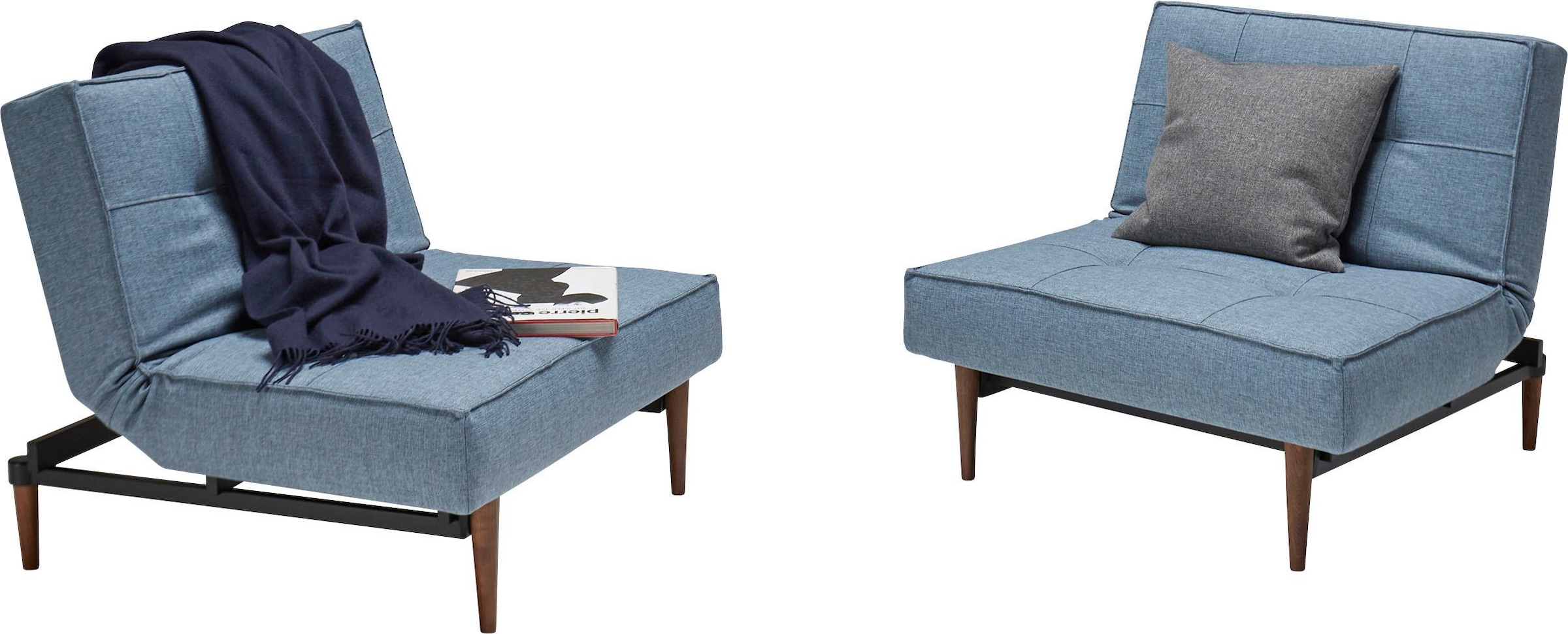 INNOVATION LIVING ™ Sessel »Splitback«, Design mit dunklen | skandinavischen BAUR Styletto in Beinen