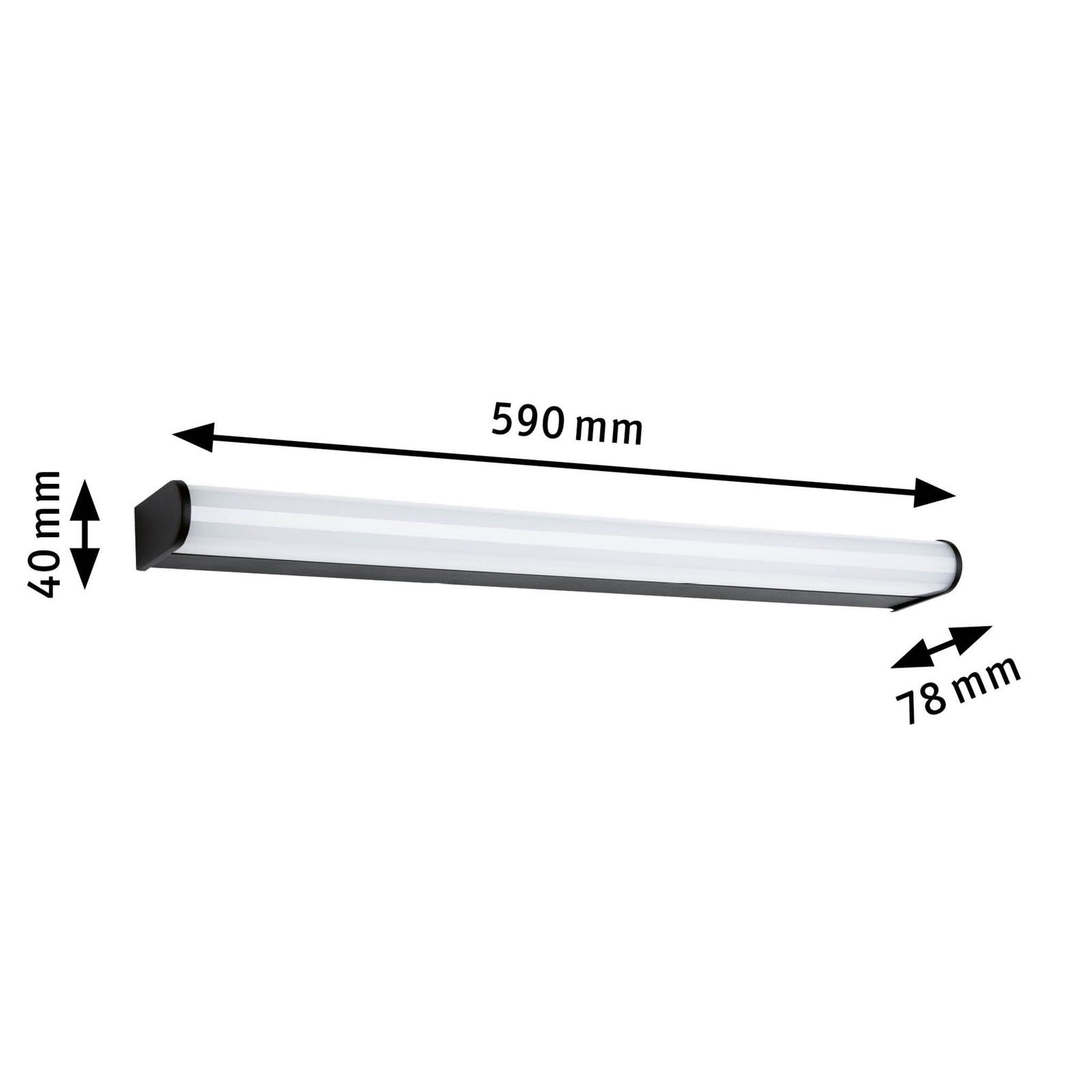 Paulmann LED Wandleuchte »Selection Bathroom LED Wandleuchte Arneb IP44 3000K 1000lm 230V 12,5 W«, 1 flammig