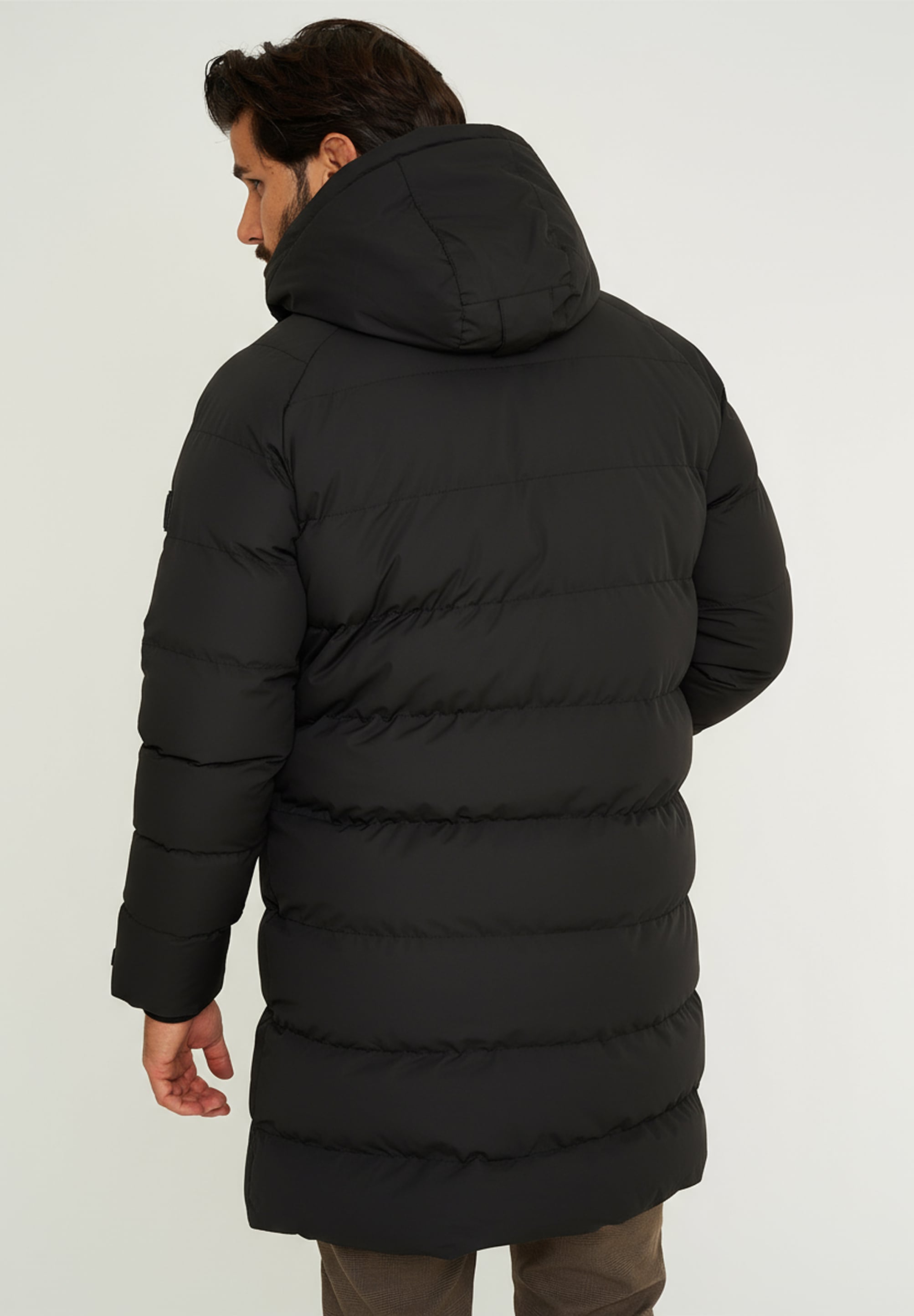 SOULSTAR Parka »Winterjacke als Langer Steppmantel - Winterparka« mit Kapuze Herren Winterjacke Wintermantel Steppjacke Pufferjacke mit Kapuze