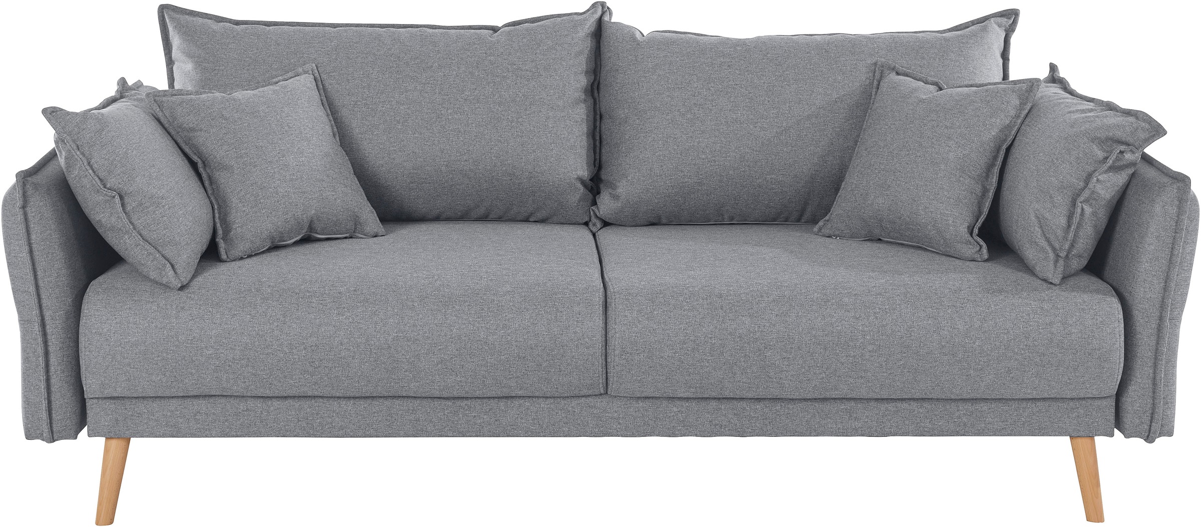 Home affaire "Granbo, B: 228 cm, Liegel. 145x192 cm" Schlaffunktion, Bettkasten, Taschen & 4 Zierkissen, Federkern