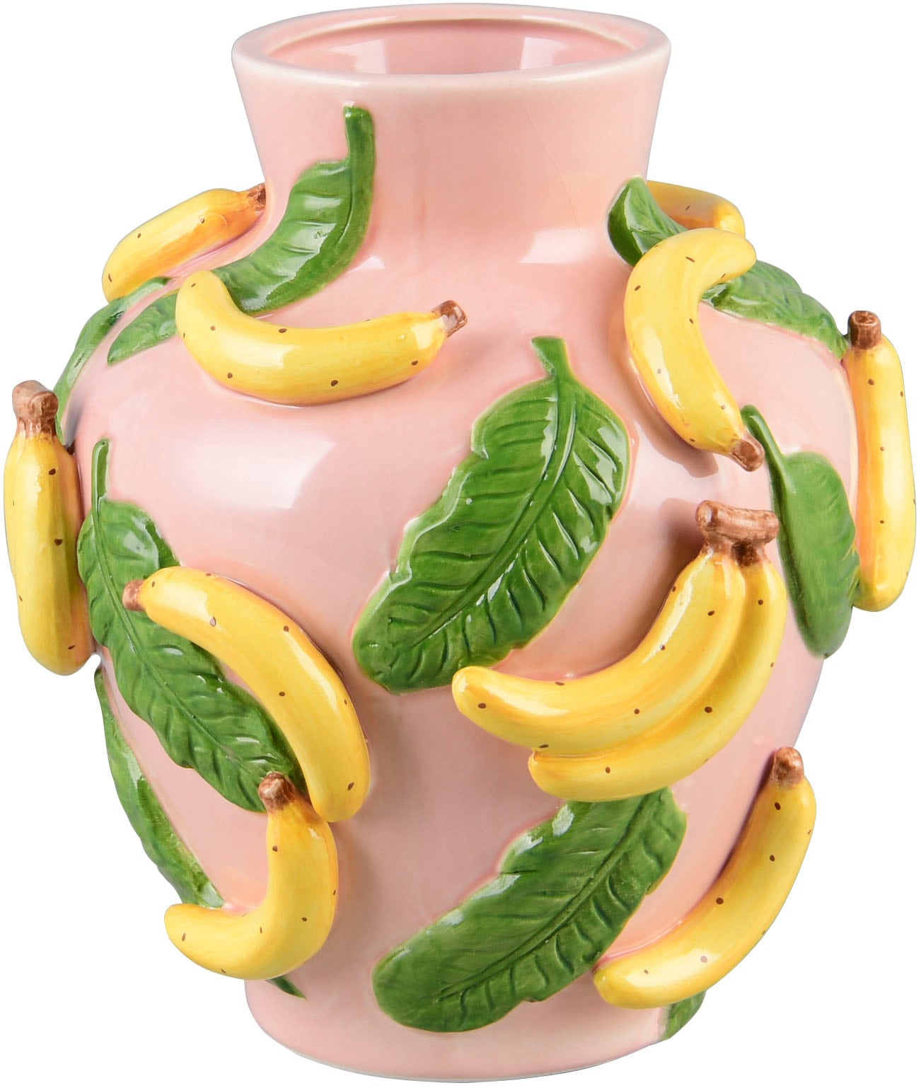 MIRRORS AND MORE Dekovase "BANA" Bunte Dekovase mit Bananen günstig online kaufen