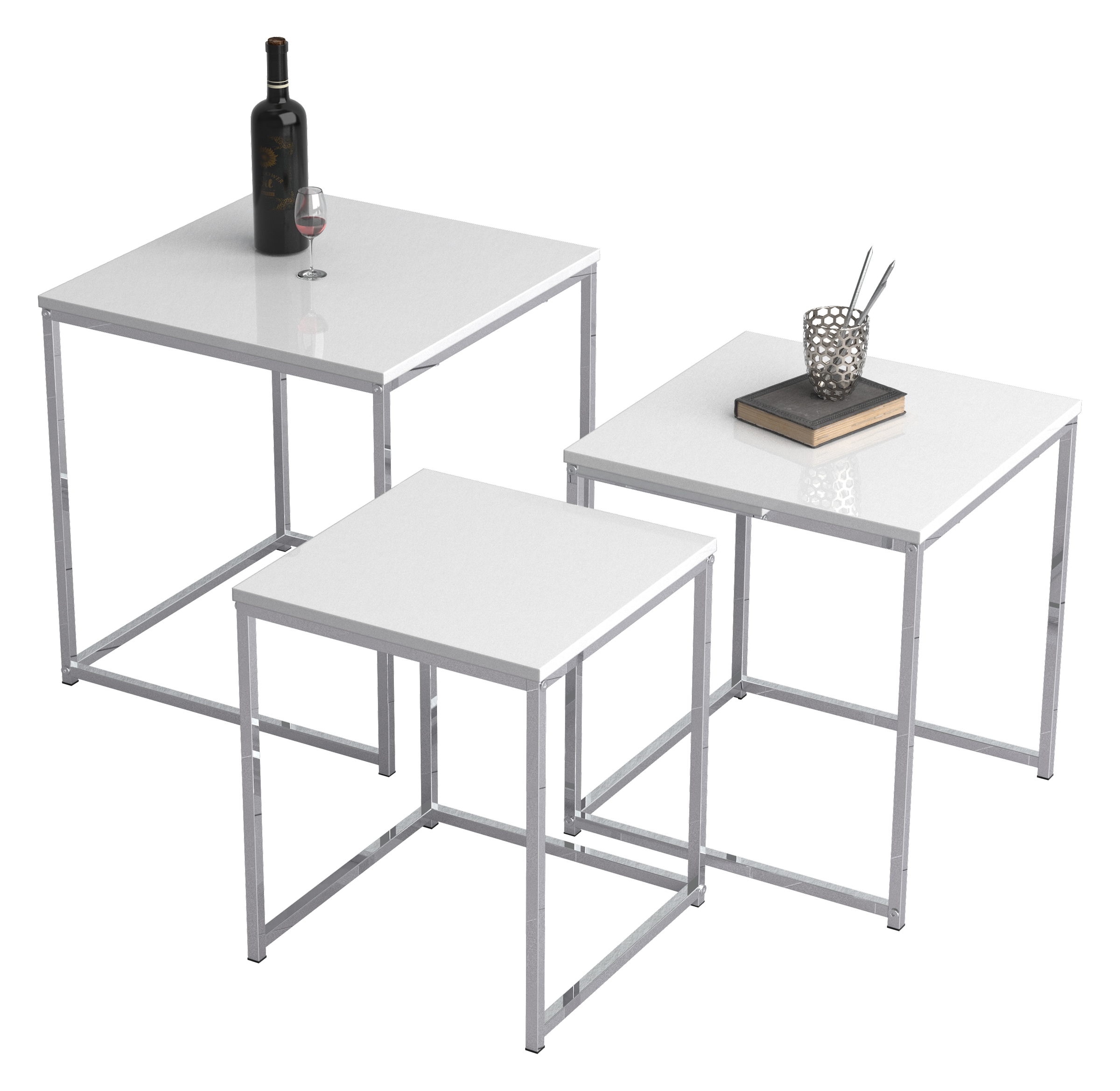 VCM Couchtisch "3-tlg. Set Beistelltisch Couchtisch Sofatisch" 3 Stk. tlg.