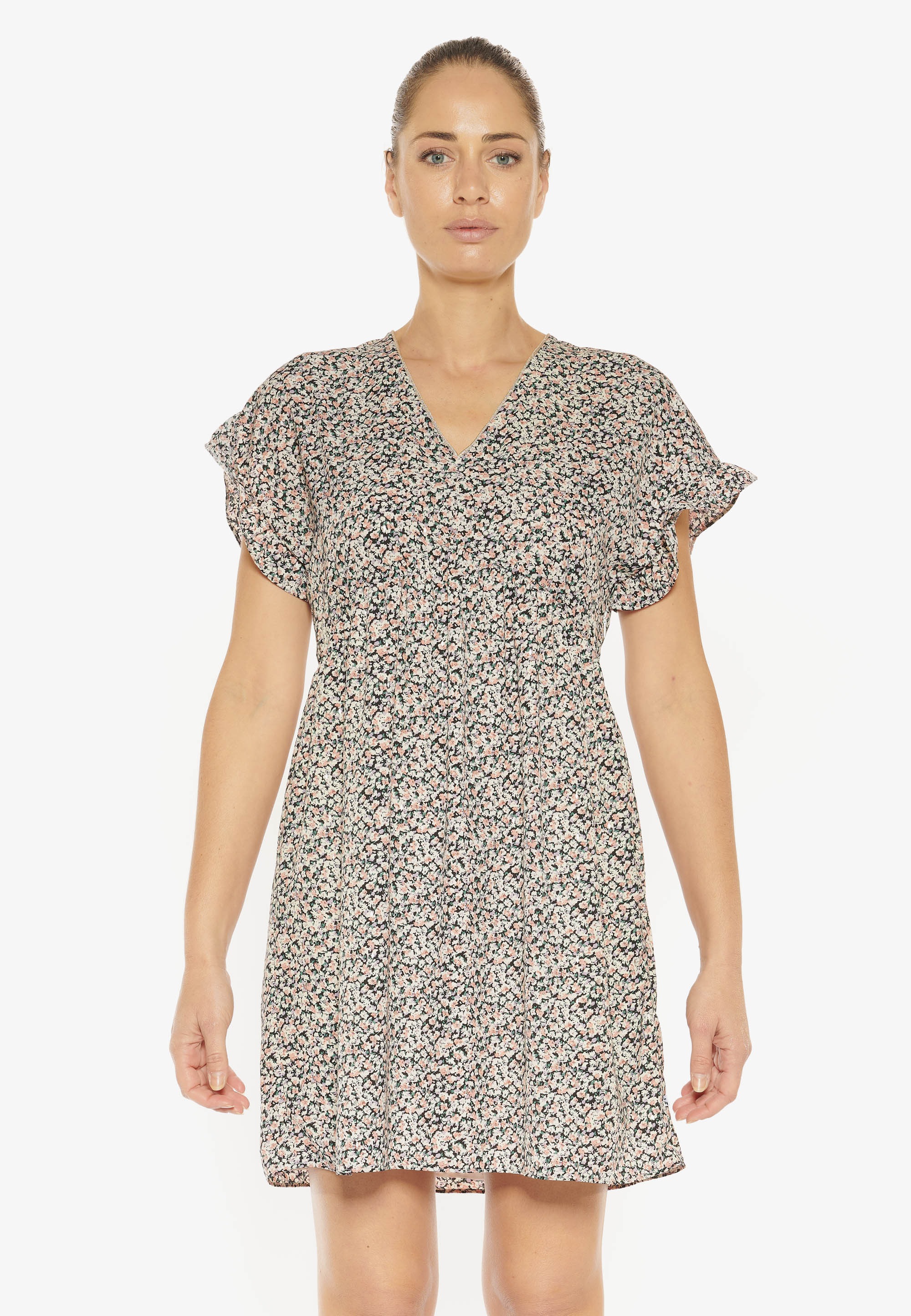Le Temps Des Cerises Jerseykleid »ANDREAZ«, mit filigranem Alloverprint