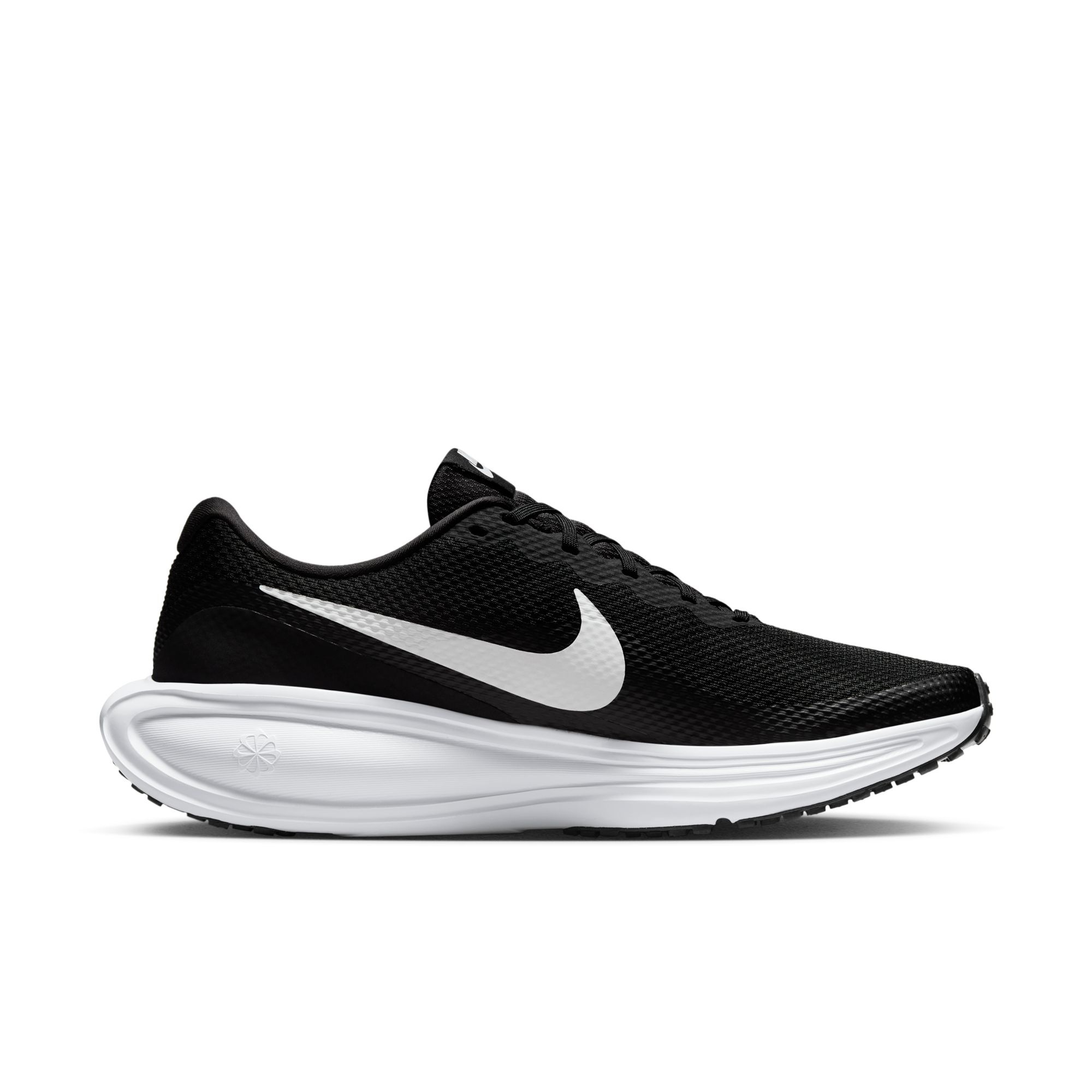 Laufschuh NIKE "Revolution 8", Herren, Gr. 42, schwarz, weiß, schwarz, Synthetik, Textil, Schuhe Laufschuh, sportlicher Stil, leicht profiliertes Sohlenmuster, Gummilaufsohle 4