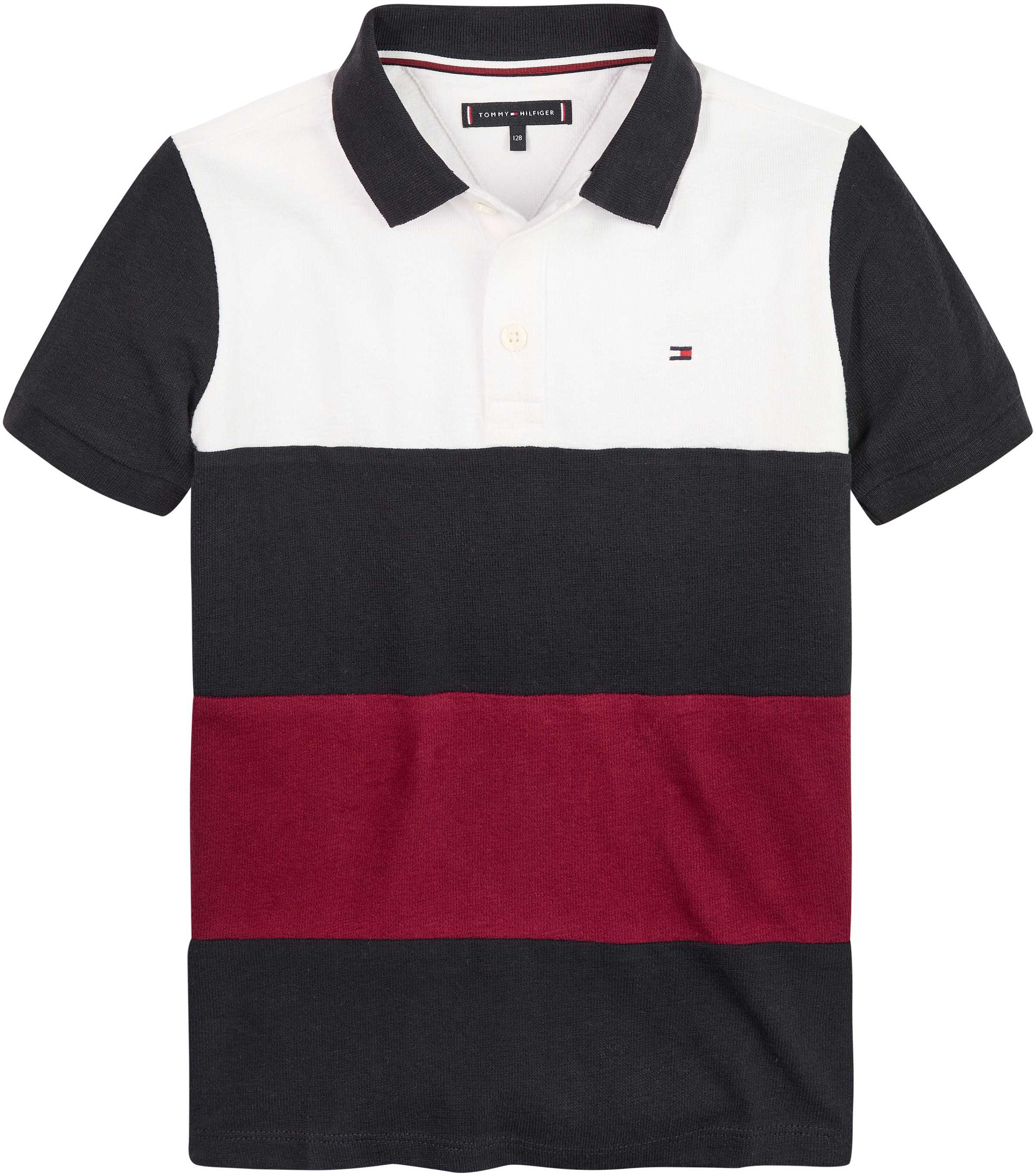 Tommy Hilfiger Poloshirt BAUR den mit POLO Farben | Streifen Hilfiger S/S«, GLOBAL kaufen »CLRBLOCK STRIPE typischen in