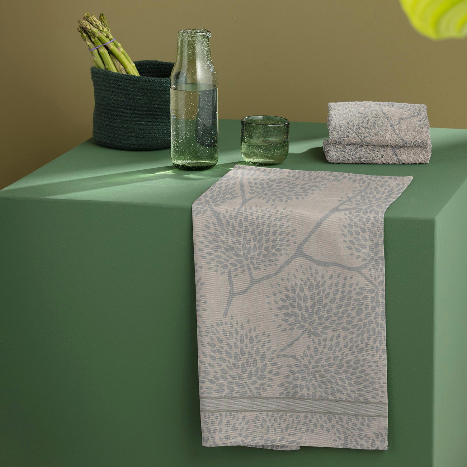 Thumbnail - DDDDD Geschirrtuch "Trees" Küchenhandtuch aus weicher Frottee, 50 x 55 cm