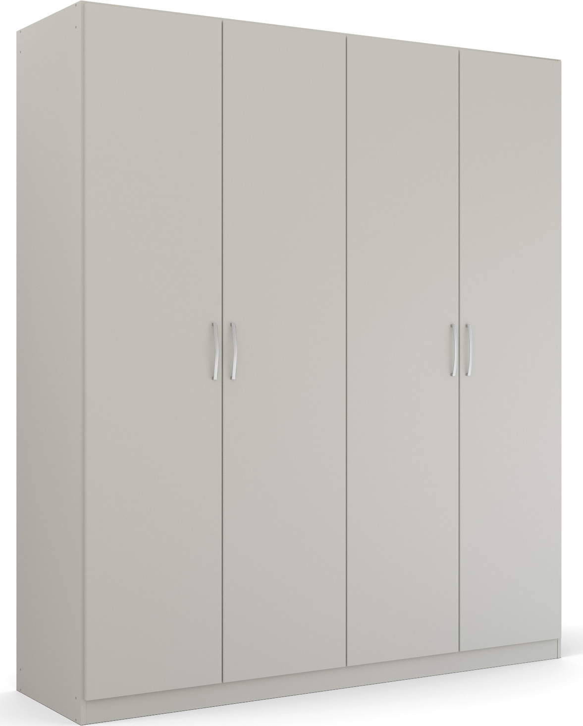 rauch Drehtürenschrank "Kleiderschrank Schrank Garderobe Ankleide PURE BY QUADRA SPIN" Breiten: 181/226/271 cm, Höhe 210 cm, mit Spiegel, in puristischem Design, Griffe alufarben MADE IN GERMANY