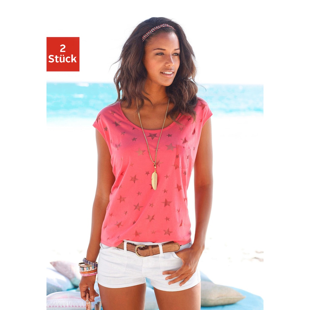 Beachtime T-Shirt, (2er-Pack)