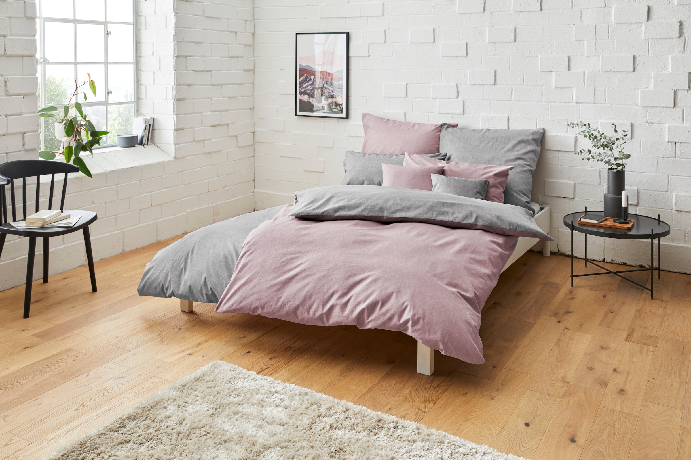 Bruno Banani Wendebettwäsche "Merlin in Gr. 135x200 oder 155x220 cm" 2 Stk. günstig online kaufen