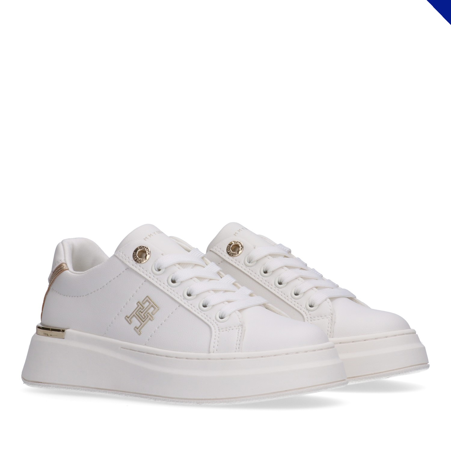 Tommy Hilfiger Sneaker Plateausneaker, Schnürschuh mit Metallic Einsatz günstig online kaufen