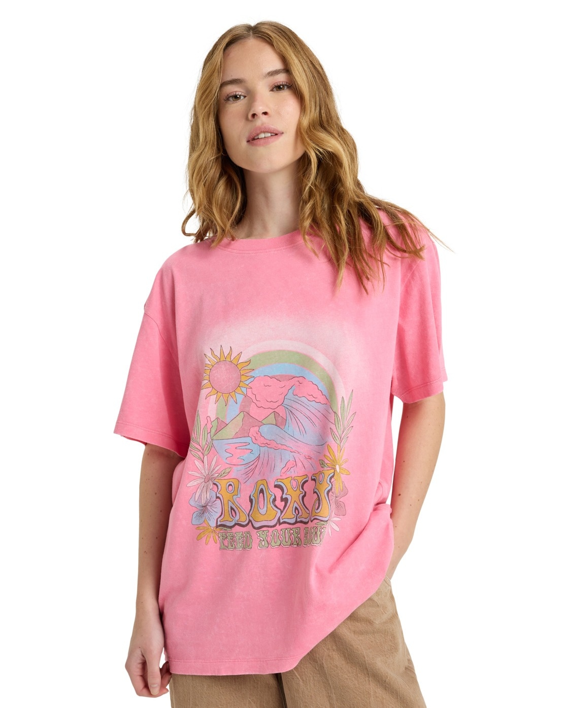Roxy Oversize-Shirt "Sunnyoversize Optic Wash" günstig online kaufen