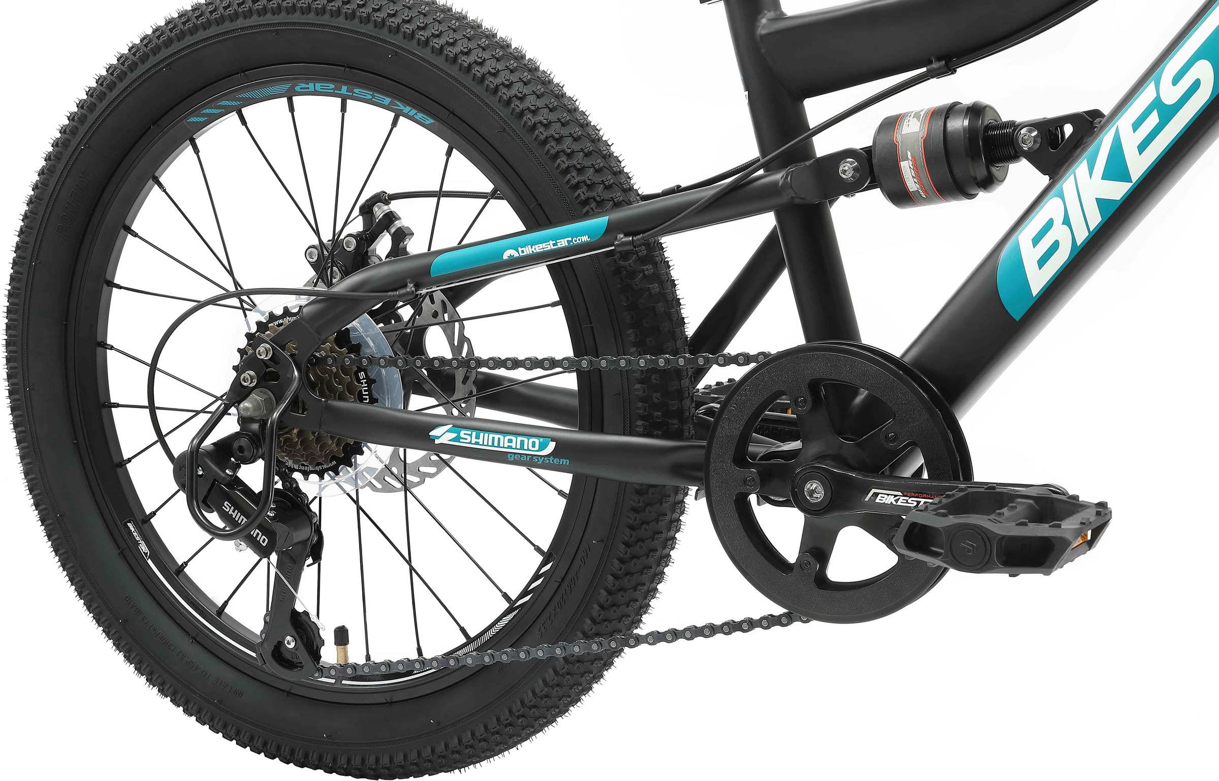 Bikestar Jugendfahrrad, 7 Gang, Shimano, RD-TY21 Schaltwerk, Kettenschaltung