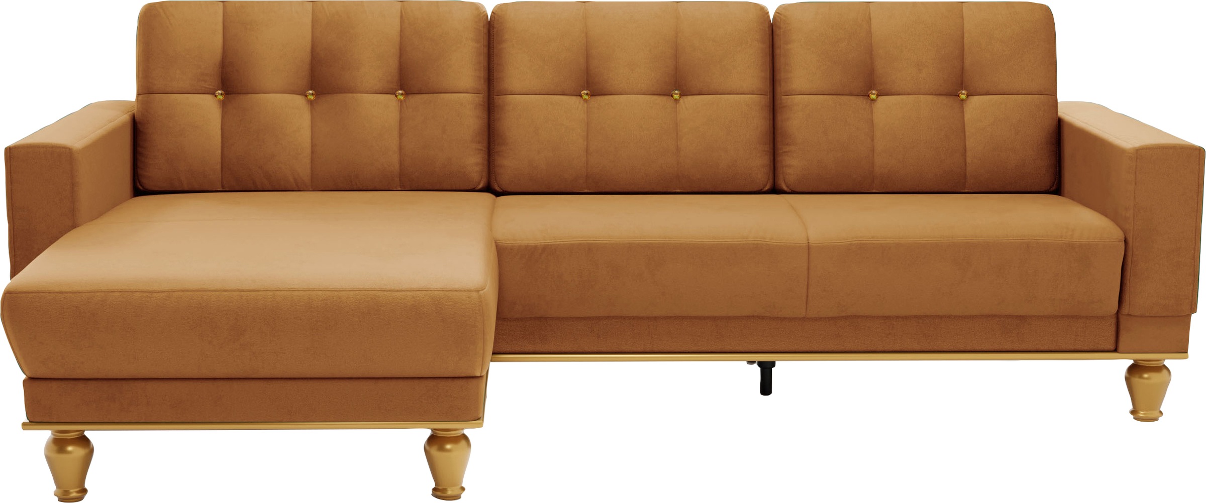 sit&more Ecksofa »Orient 5 L-Form«, mit Strass-Stein, wahlweise mit Bettfunktion und Bettkasten