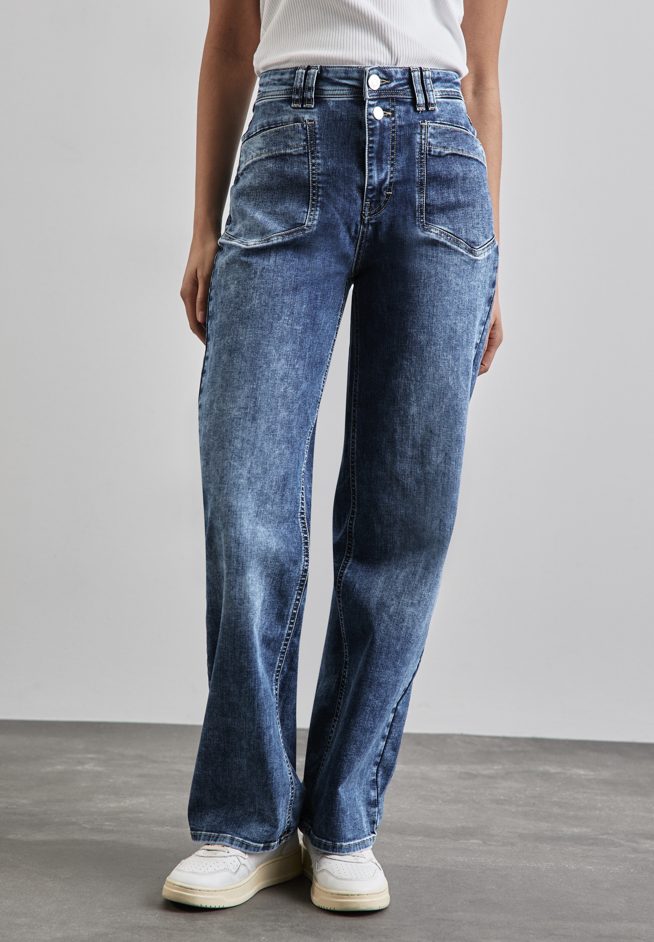 STREET ONE Weite Jeans, High Waist günstig online kaufen