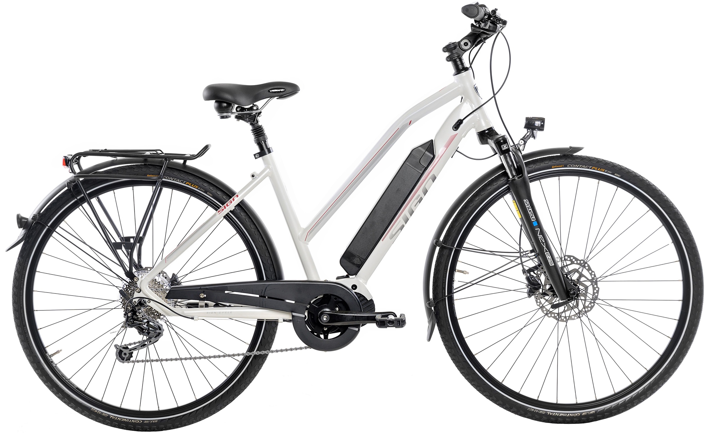 SIGN E-Bike, 9 Gang, Shimano, Shimano Deore, Mittelmotor 250 W, Pedelec, Elektrofahrrad für Damen