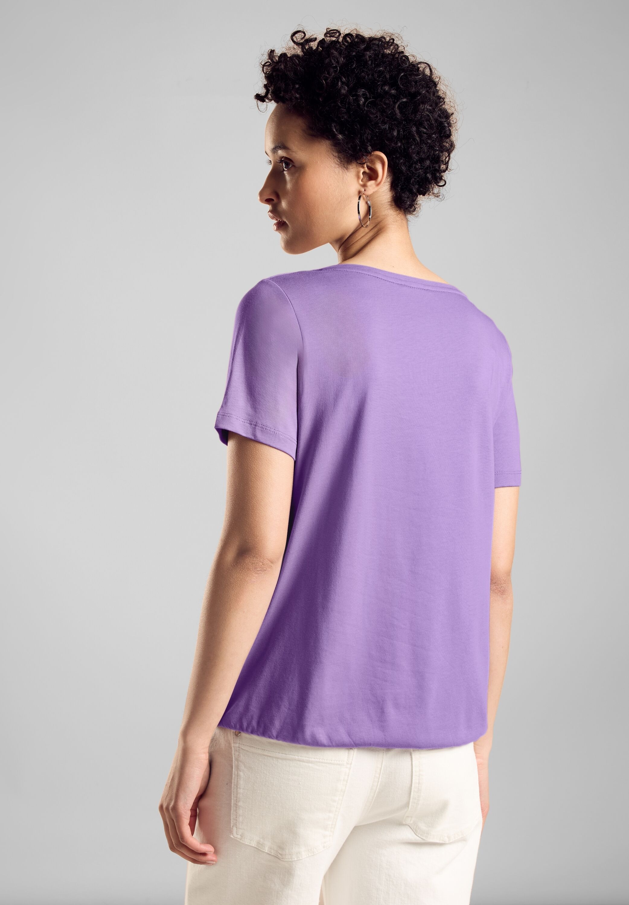 STREET ONE Print-Shirt, mit Gummizug im Bund