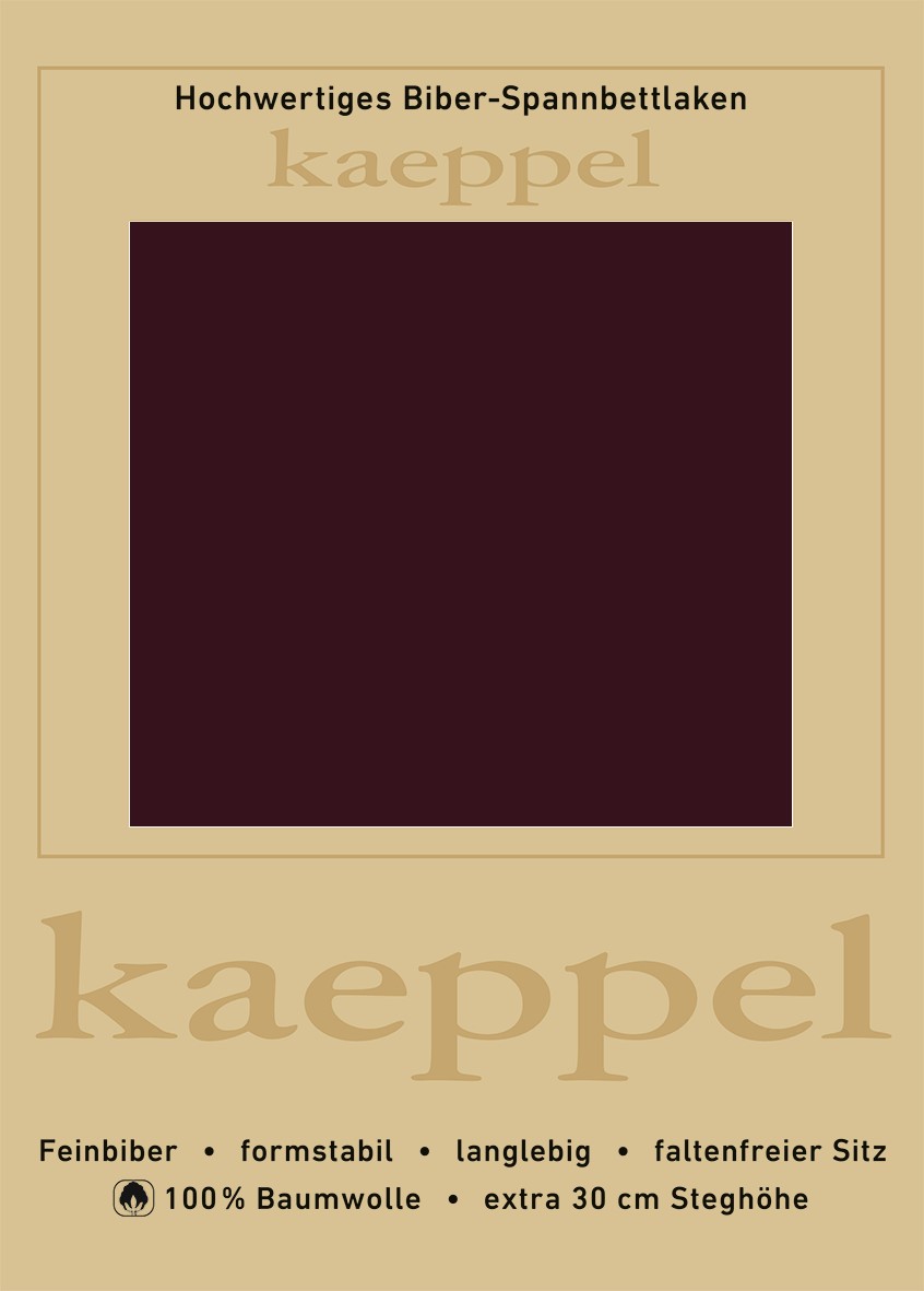 Kaeppel Spannbettlaken "Spannbettlaken Biber" 100% Baumwolle, kuschelig weich ideal für Winter