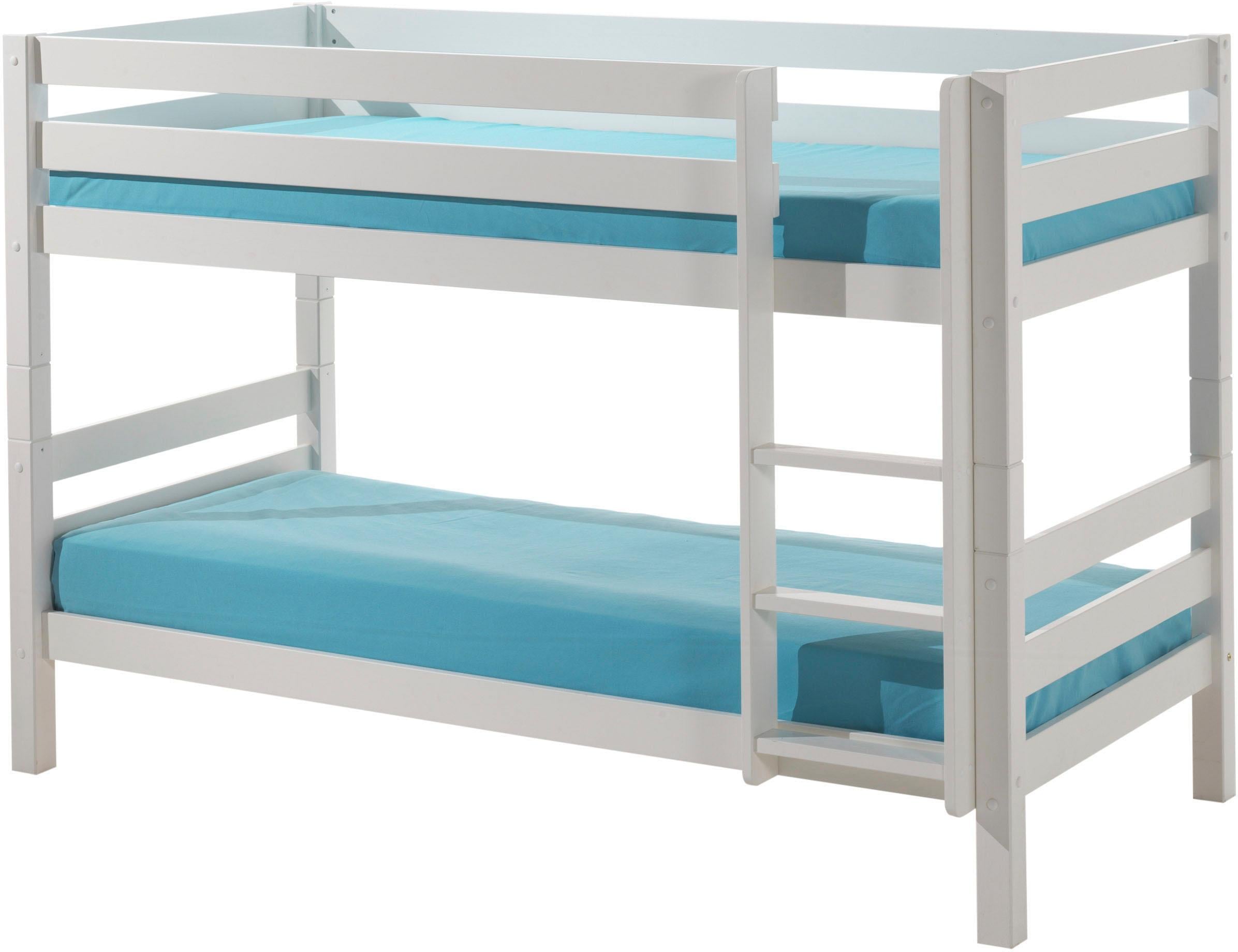 Vipack Etagenbett "Pino, inkl. Rolllattenrost, Leiter und Absturzschutz", ( günstig online kaufen