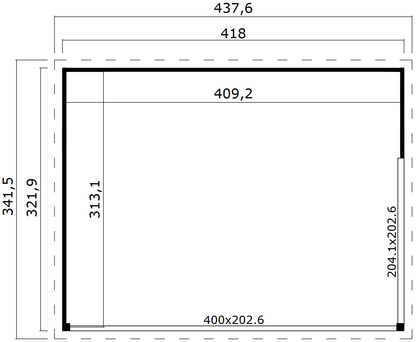 LASITA MAJA Gartenhaus »DOMEO 4 LICHTGRAU/ANTHRAZIT« Fundamentmass 4180 x 3219 , Lichtgrau