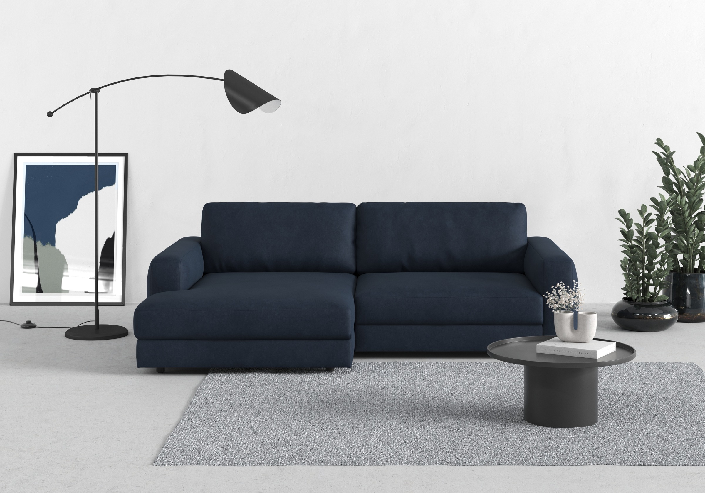TRENDMANUFAKTUR Ecksofa »Bourbon, Designsofa mit tollem Sitzkomfort, L-Form,«, extra tiefe Sitzfläche, wahlweise mit Sitztiefenverstellung