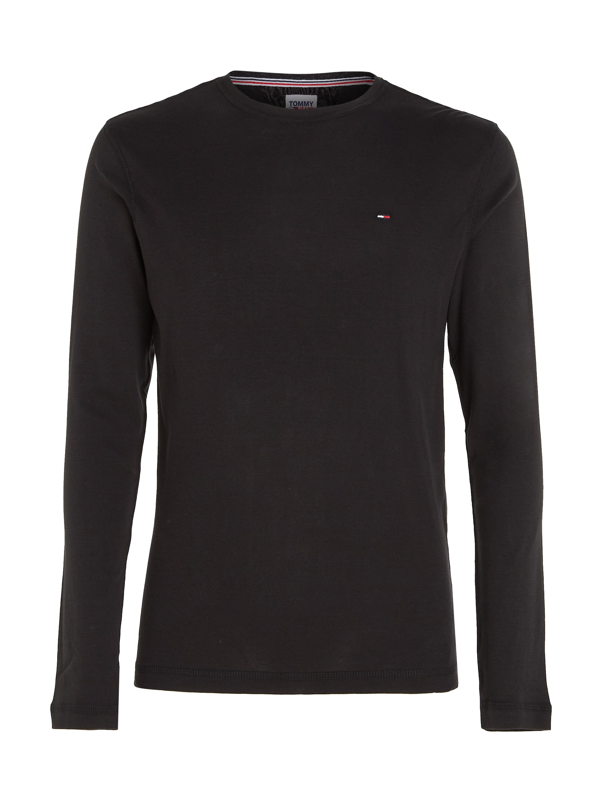 Tommy Jeans T-shirt à Manches Longues Original Ribbed Organic Cotton Tommy Black 2XL Homme 4