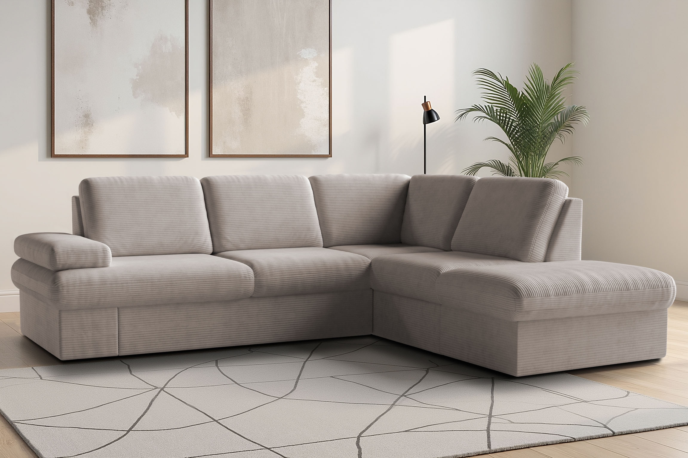 sit&more Ecksofa "Moreno L-Form, B: 238 cm" mit Armteilverstellung, optional Schlaffunktion