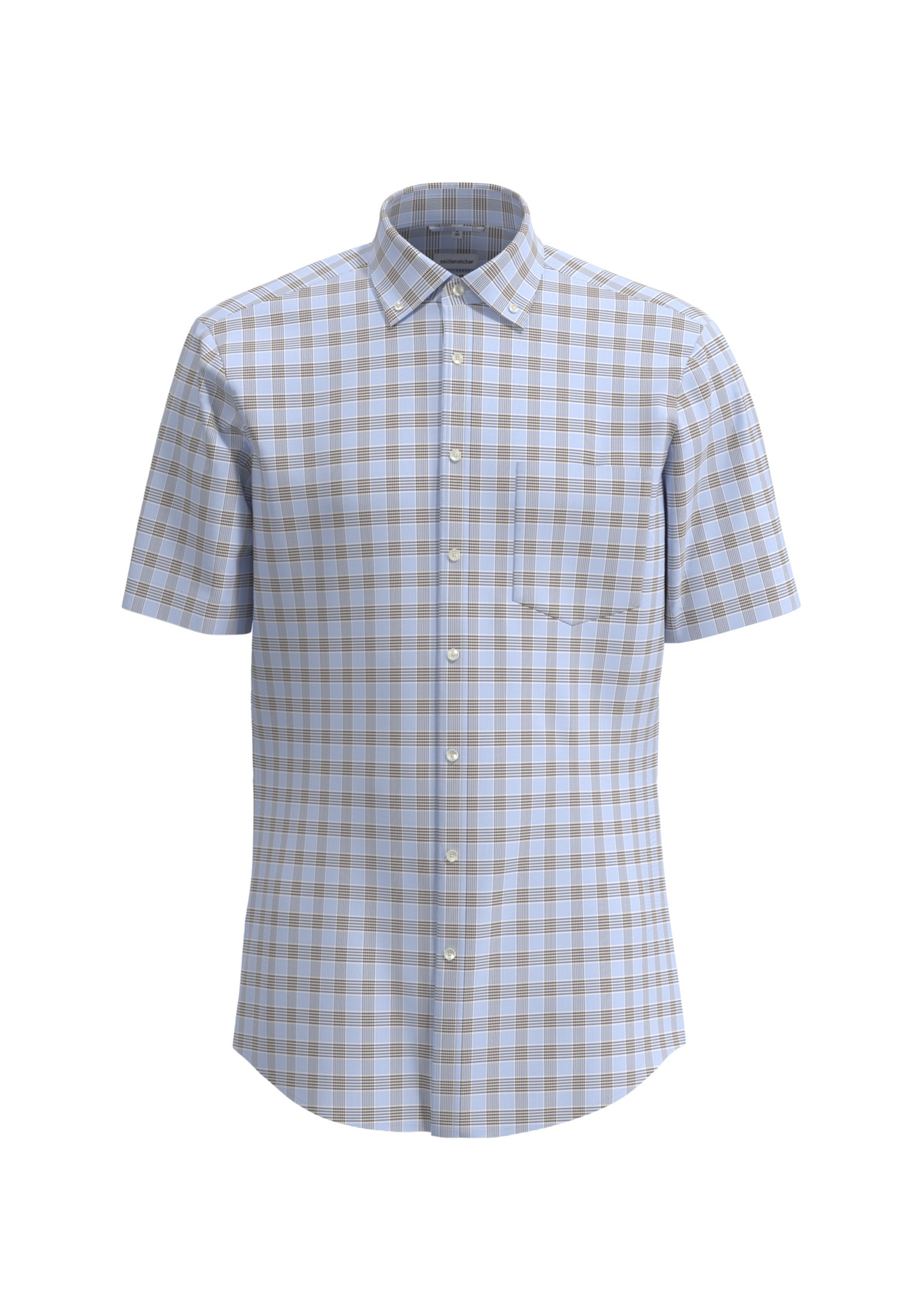 seidensticker Businesshemd "Regular" Regular 1/2 Button-Down-Kragen Karo günstig online kaufen