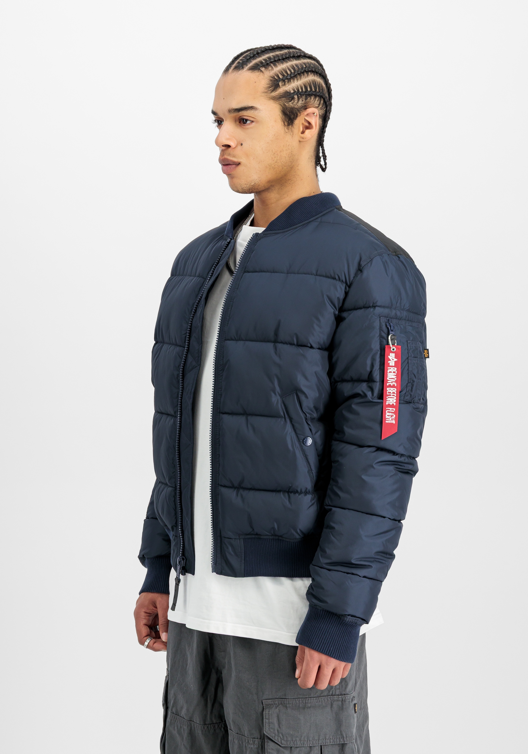 Alpha Industries Bomberjacke "MA-1 Logo Puffer" günstig online kaufen