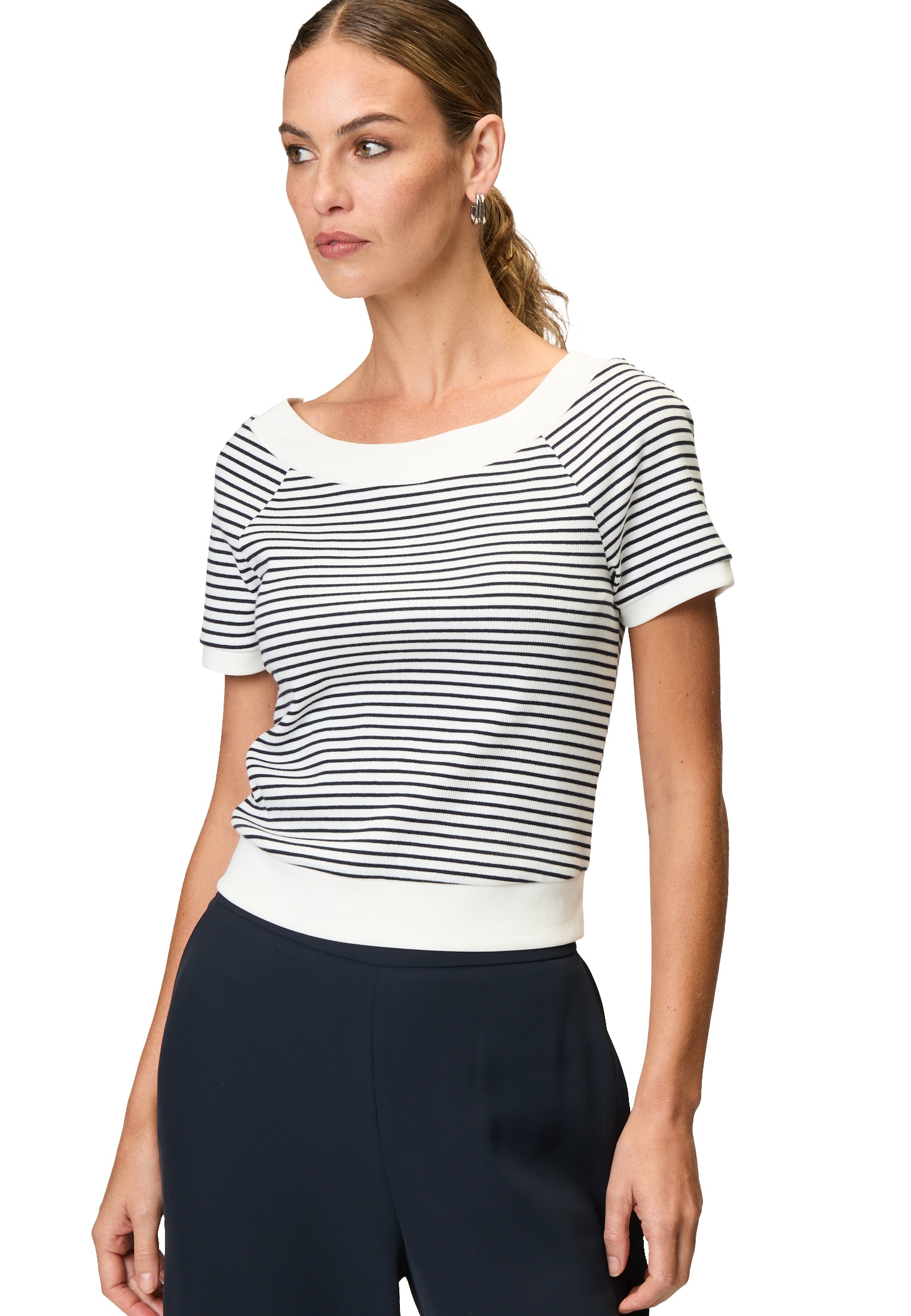 Zero Kurzarmshirt "zero Damen Streifenshirt mit Raglan Ärmel", (1 tlg.), Pl günstig online kaufen