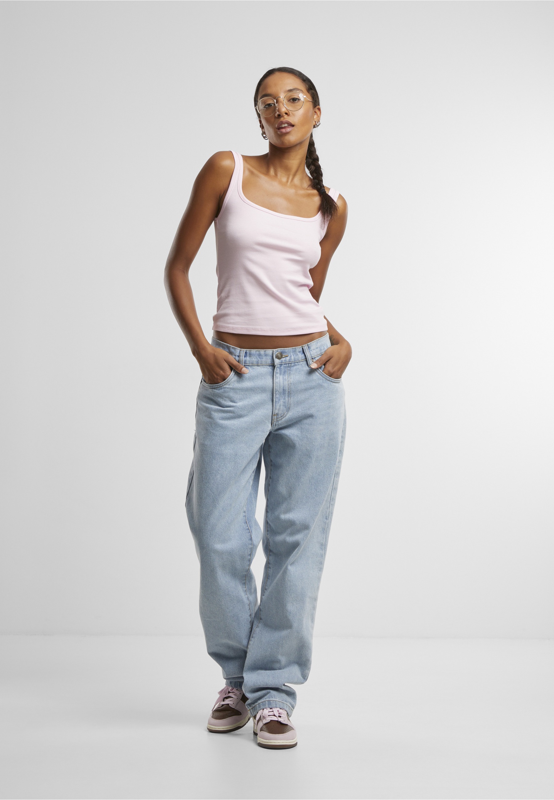 URBAN CLASSICS Muskelshirt »Urban Classics Ladies Wide Neck Rib Top 2-Pack« 1