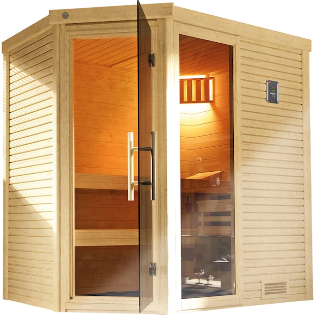 weka Sauna »Cubilis«, (Set), 7,5 kW Bio-Ofen mit digitaler Steuerung  bestellen | BAUR