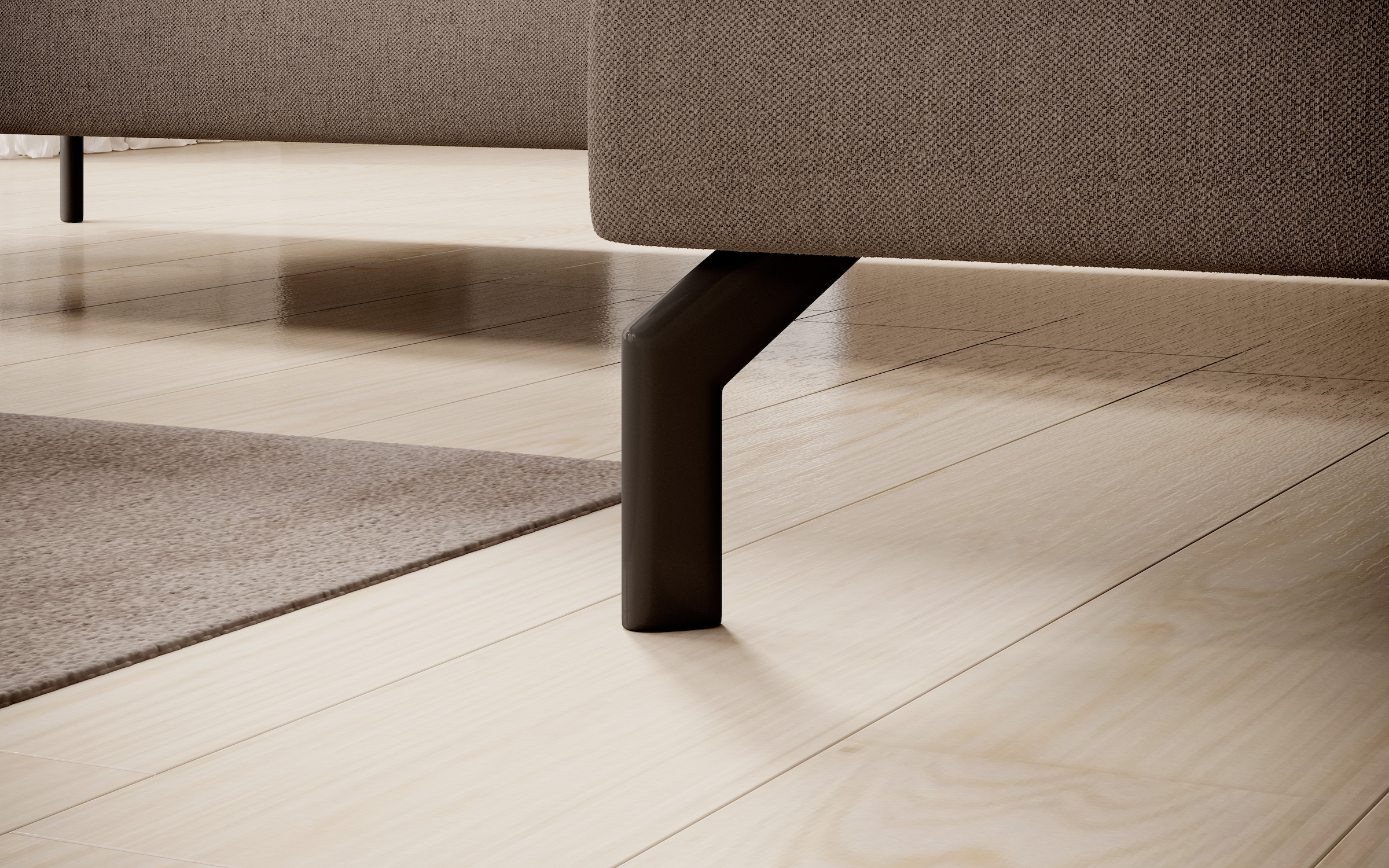 INOSIGN Ecksofa »Cross, mit softem Sitz, L-Form, wendbare Zierkissen, Breite 284 cm« Couch mit vielen Kissen, stylische Kreuznaht, elegante Metallfüße