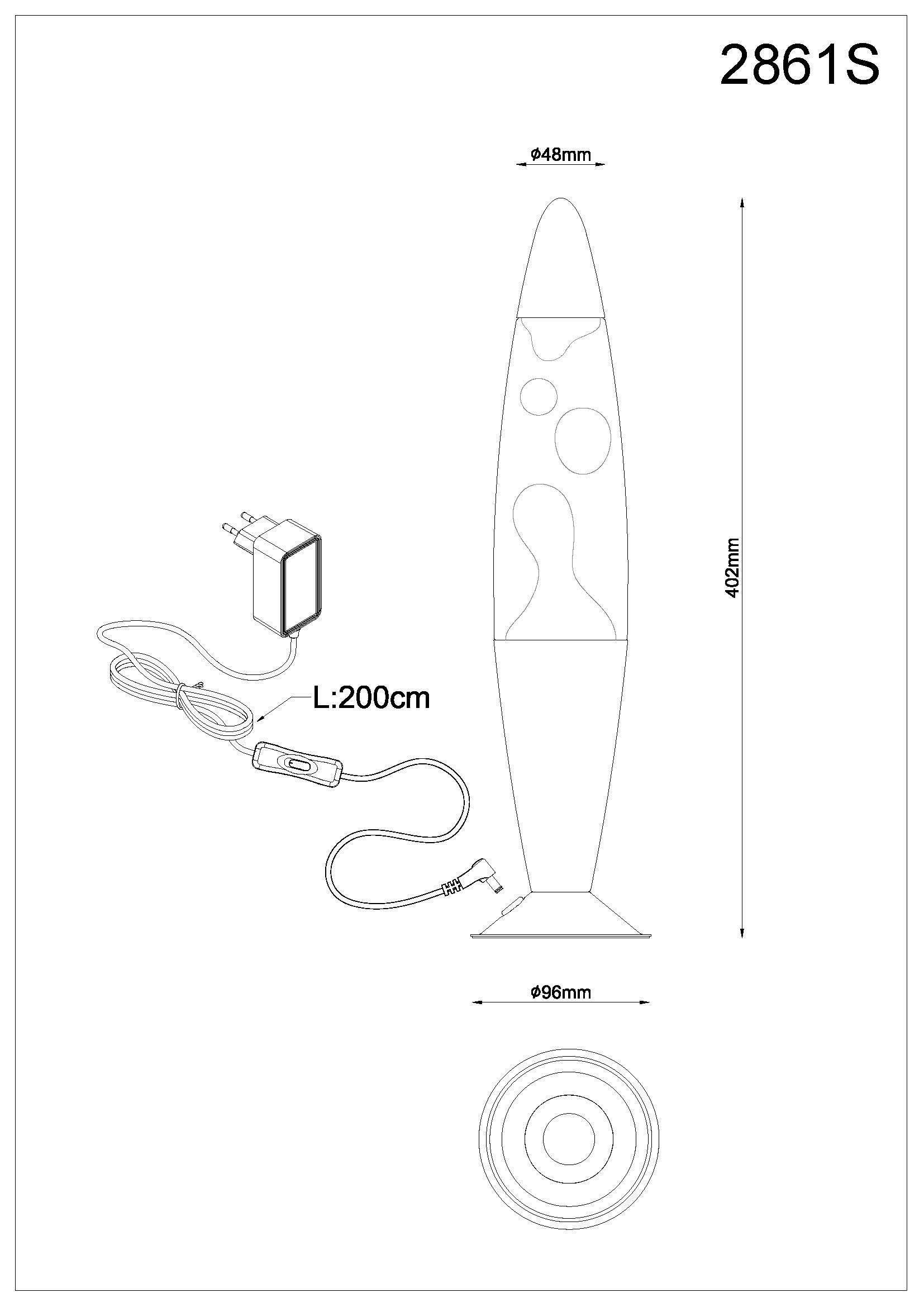 GLOBO LIGHTING Tischleuchte »ETNA« LED-Modul 1 Stk. Warmweiß Tischlampe Magmaleuchte Deko-Tischleuchte Schlafzimmer