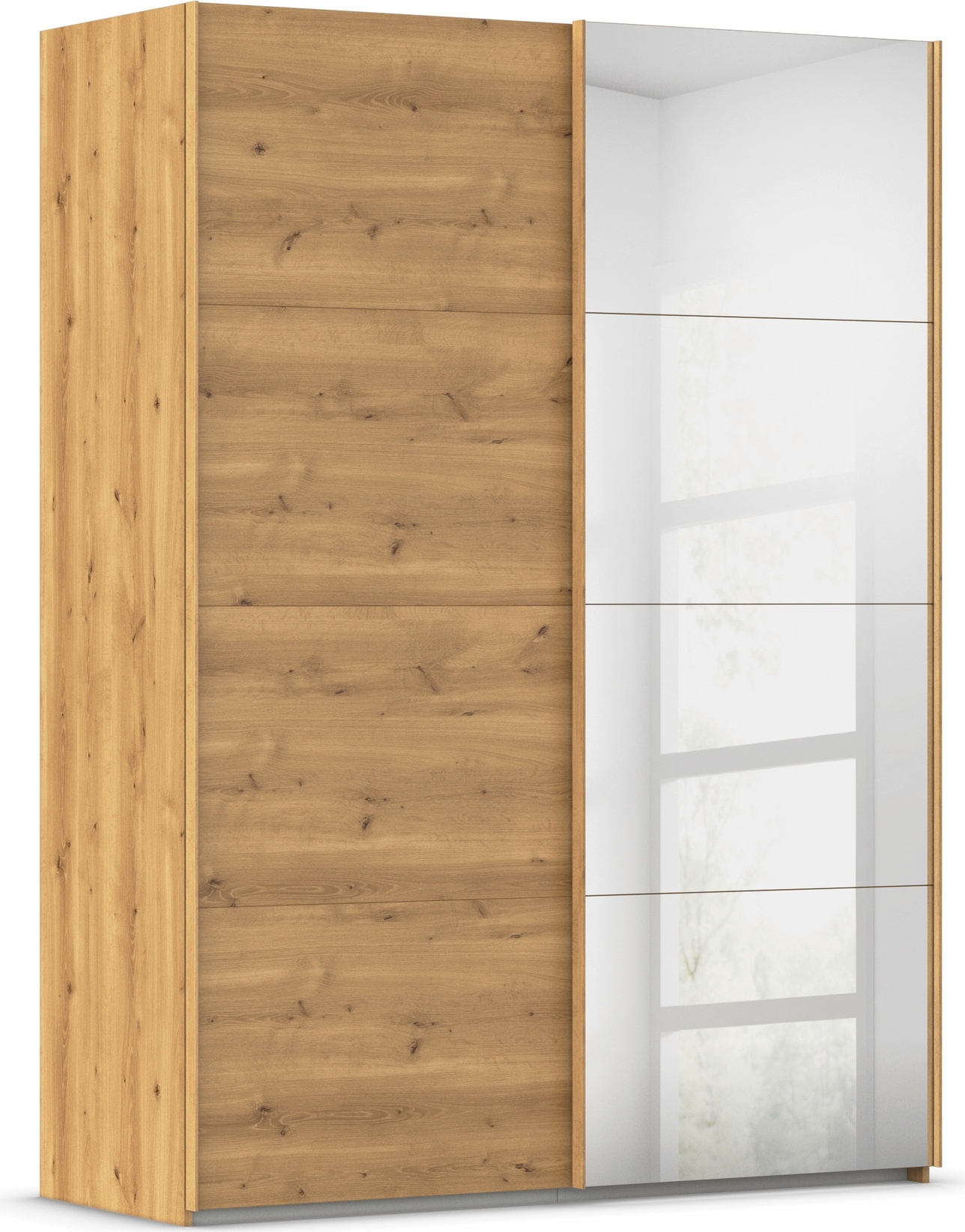 rauch Schwebetürenschrank "Kleiderschrank Schrank Garderobe Schlafzimmerschrank EVELYN" in elegantem Stil mit Spiegel 5 Breiten viel Stauraum MADE IN GERMANY