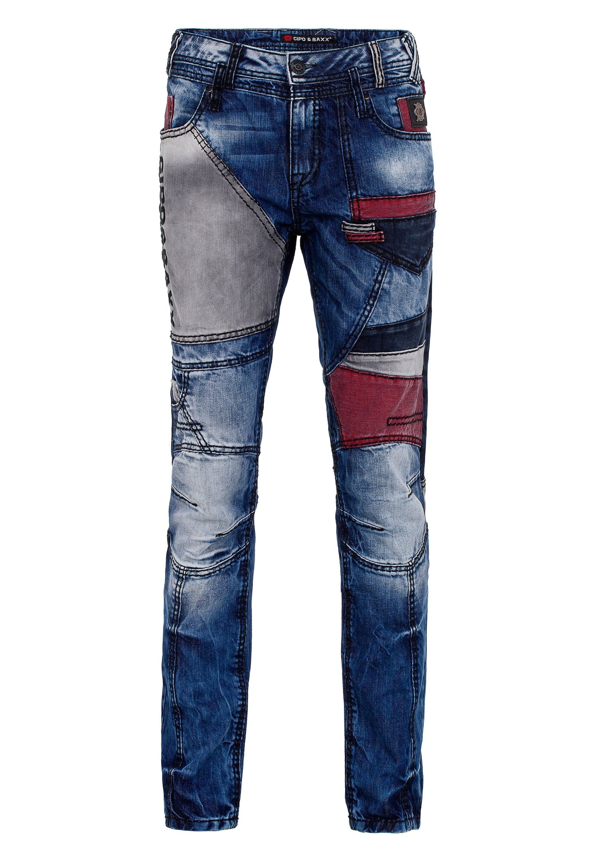 Cipo & Baxx Regular-fit-Jeans »Jeans«, im extravaganten Design, CD574