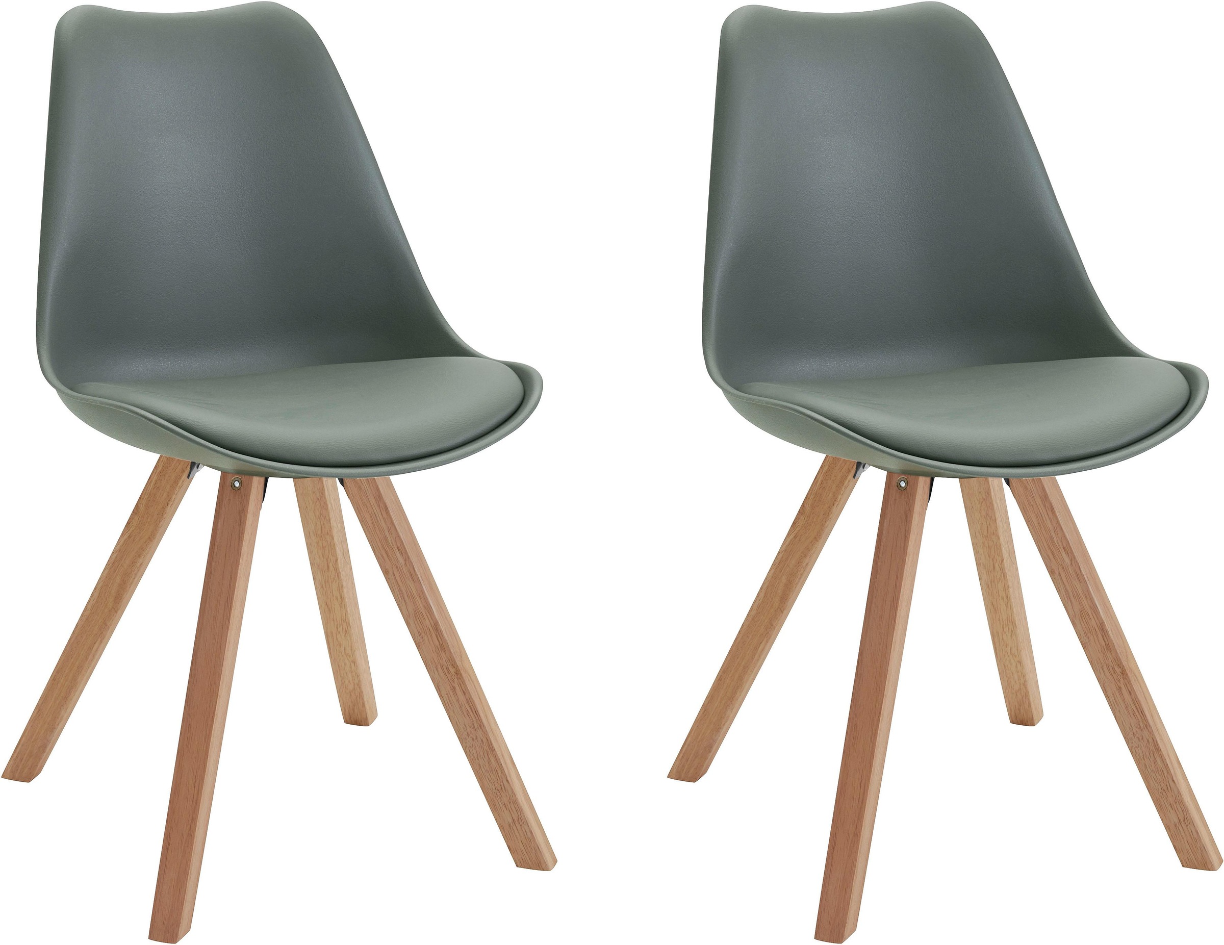 Homexperts Esszimmerstuhl »Kaja«, (Set), 2 St., Kunstleder, Sitzschale mit Sitzkissen in Kunstleder