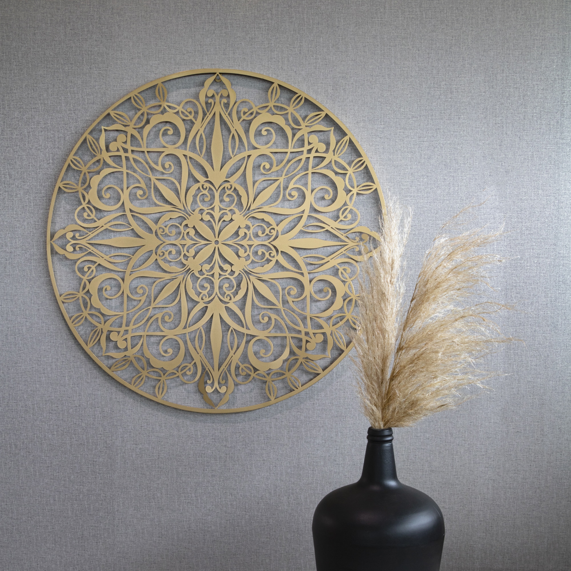Art for the home Wandbild »Mandala Rund«, (1 St.), Luxus Metal Art Wanddeko