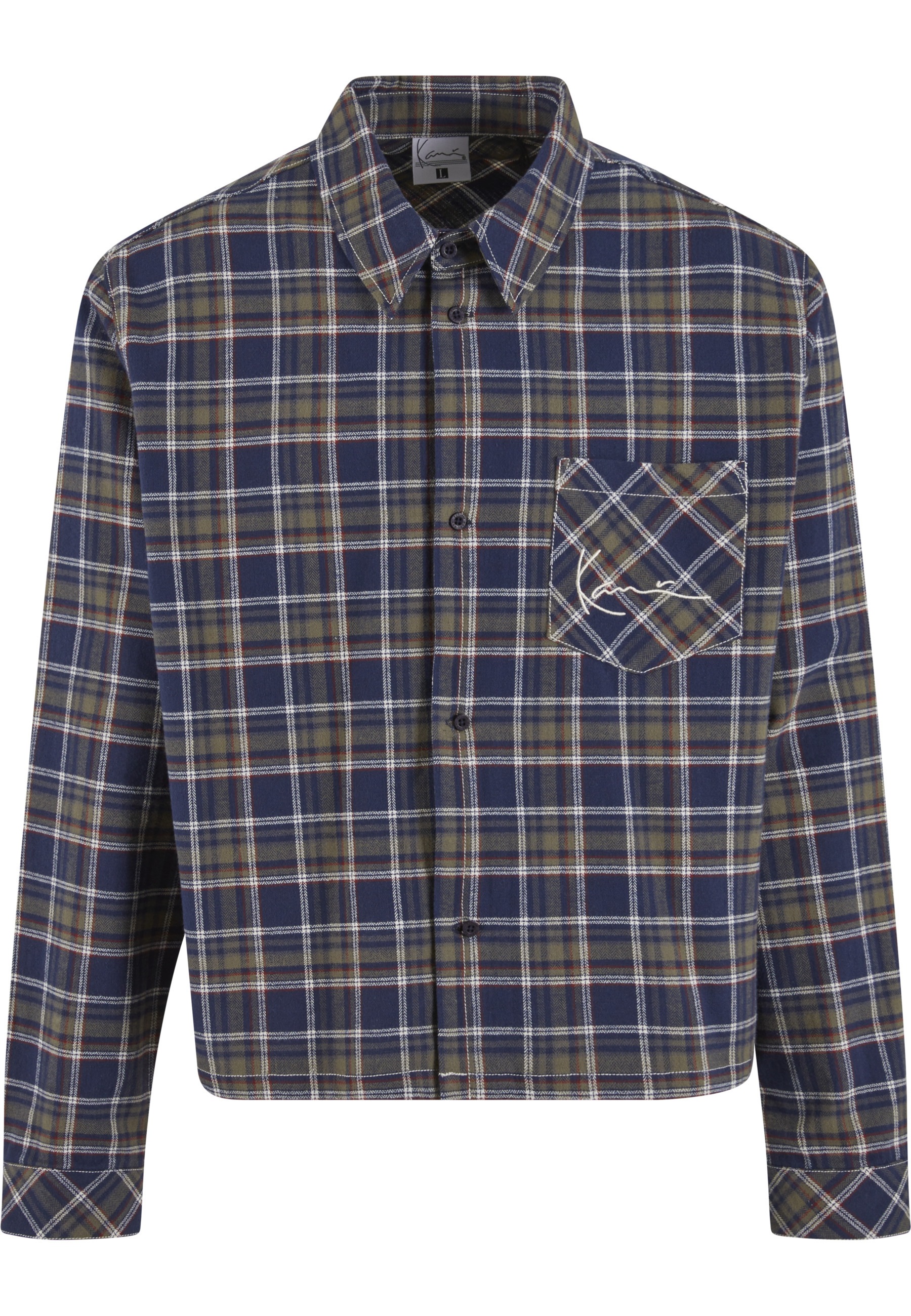 Karl Kani Langarmhemd "Karl Kani Small Signature Cropped Check Shirt" 1