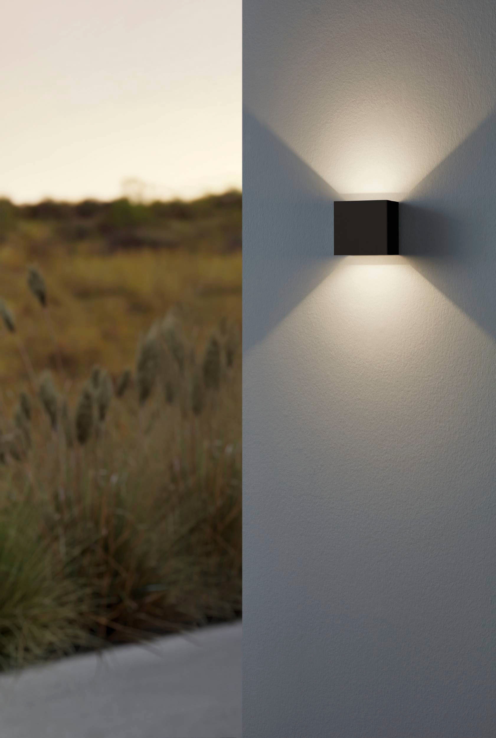 EGLO LED Außen-Wandleuchte "CALPINO Außenwandleuchte, IP54, anthrazit, warm günstig online kaufen
