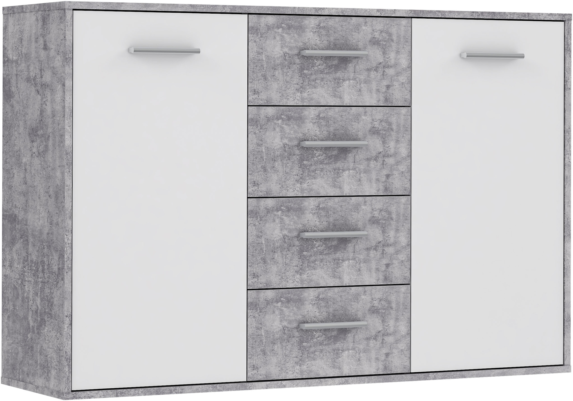 FORTE Sideboard »Sideboard, verschiedene Dekore, Schubkästen« B/H/T 122,6/81,7/34,2 cm, Stauraum