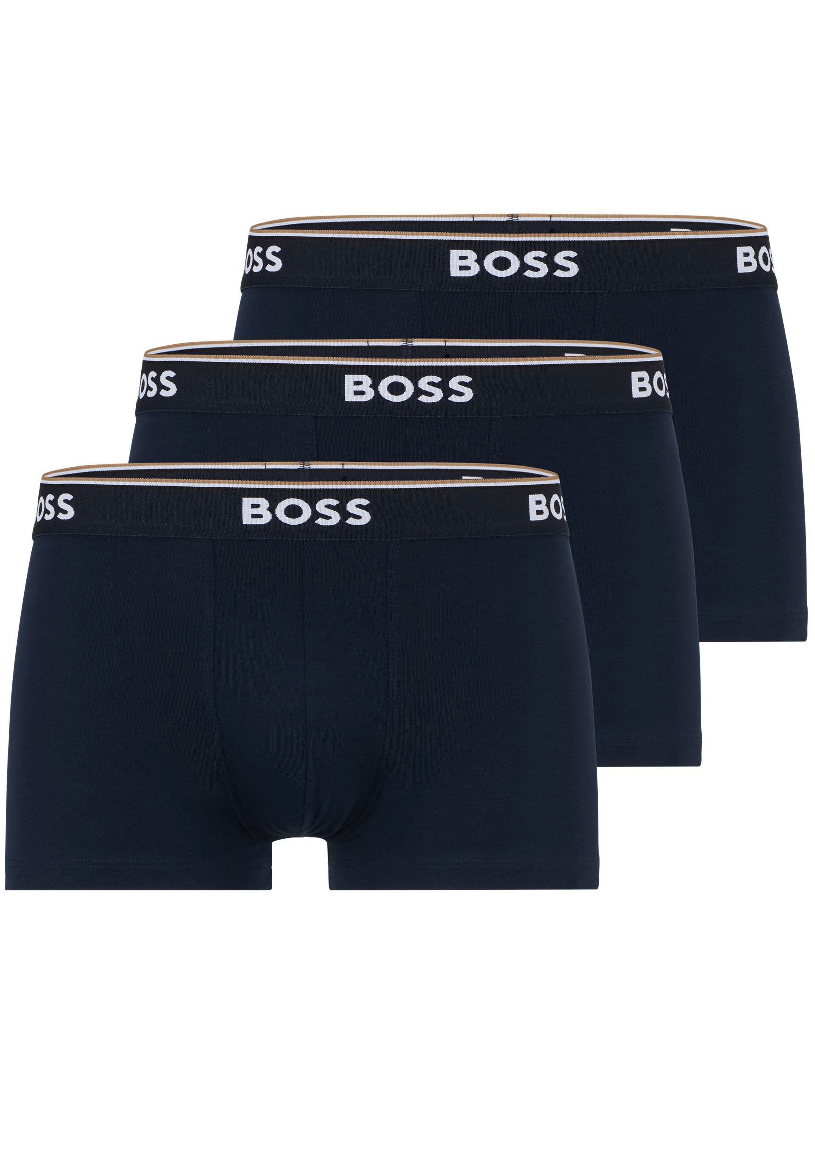 BOSS Boxer, (Packung, 3 St., 3er-Pack), mit BOSS Schriftzug auf dem Bund