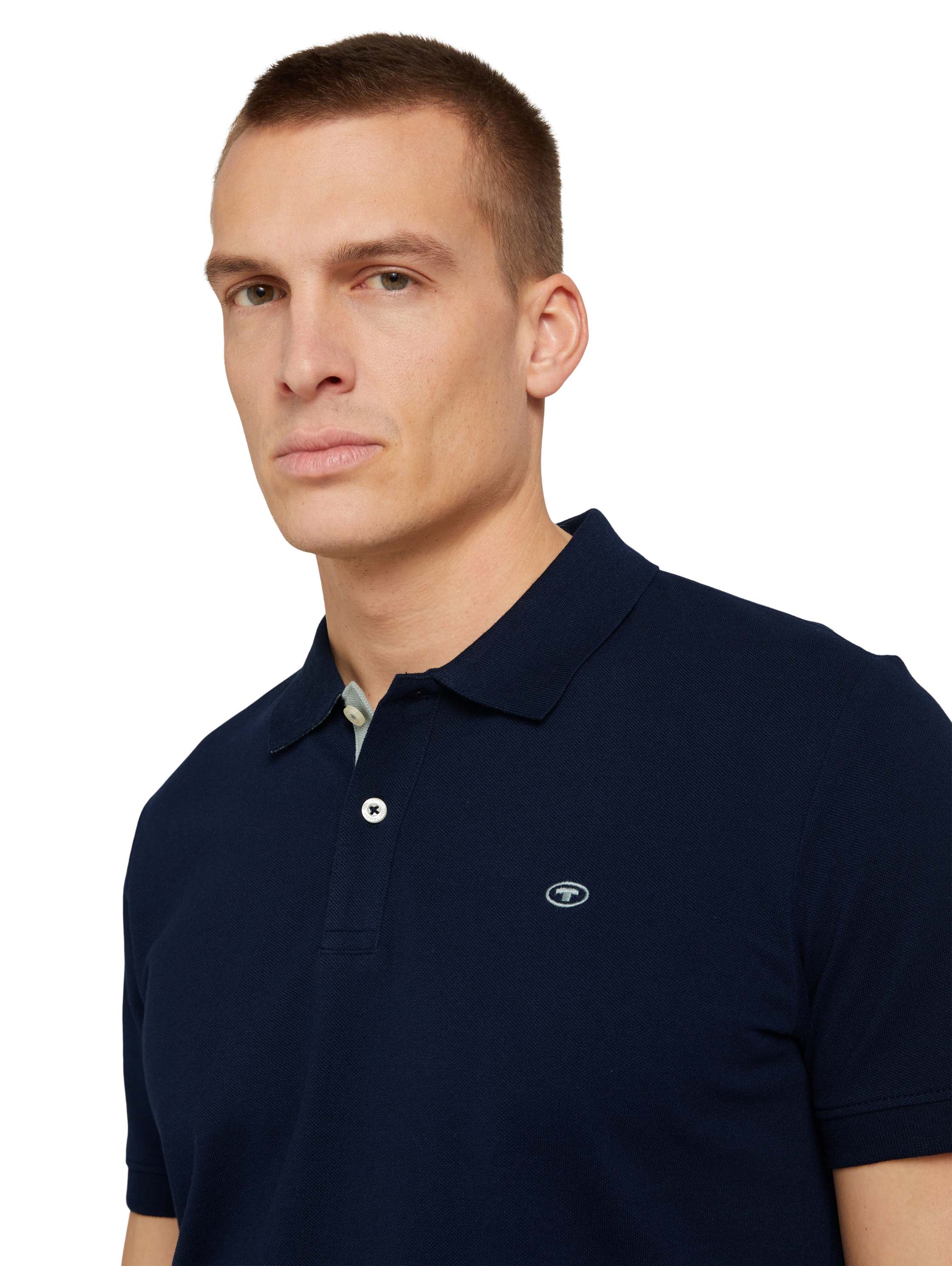 TOM TAILOR Poloshirt, mit Knopfleiste und Logo