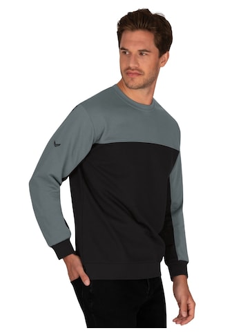 Sweatshirt »TRIGEMA Zweifarbiges Sweatshirt aus Biobaumwolle«