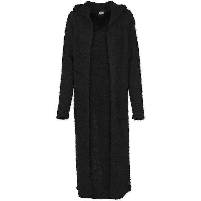 URBAN CLASSICS Strickjacke »Damen Ladies Hooded Feather Cardigan«, (1 tlg.)  für kaufen | BAUR