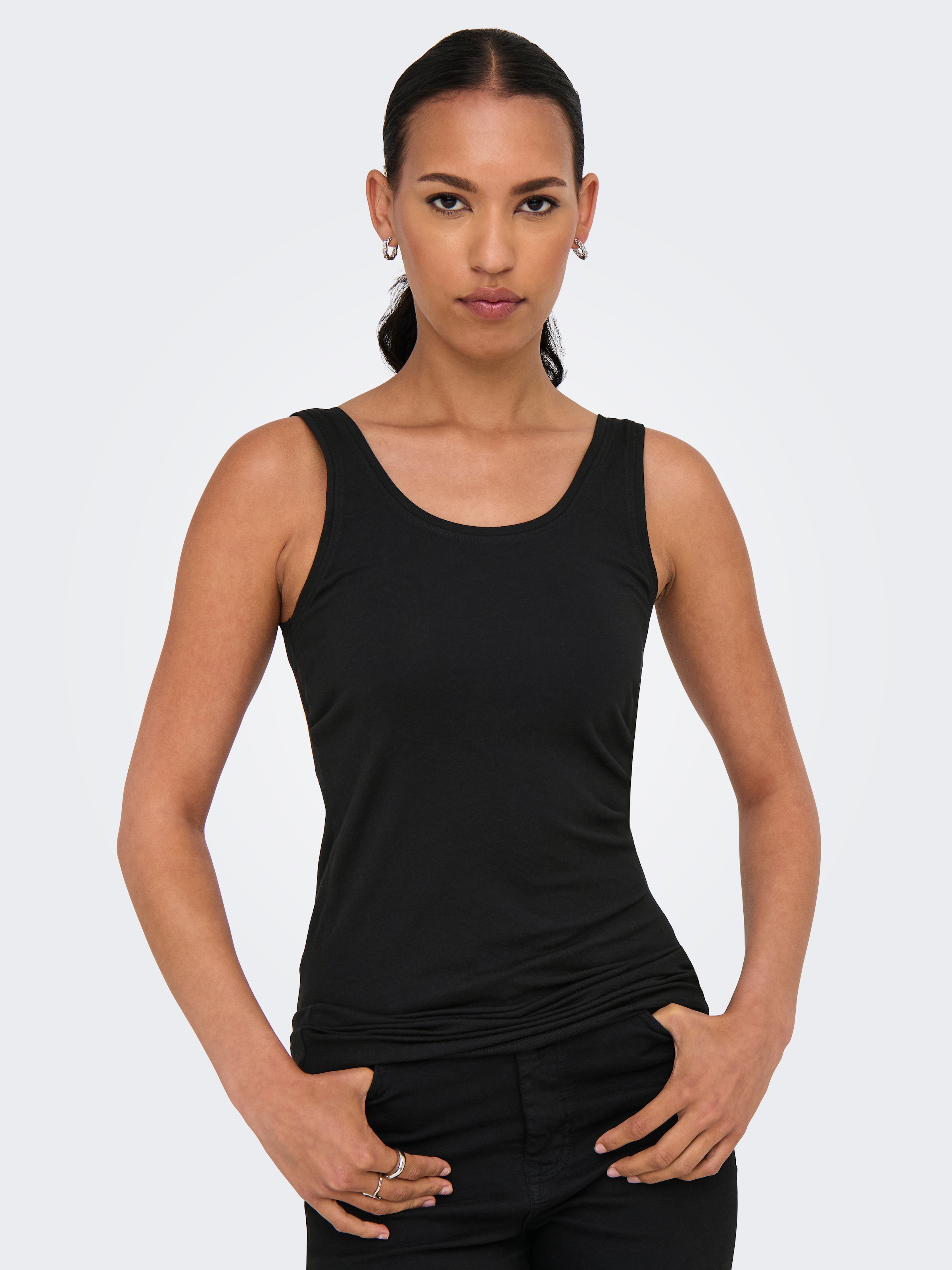 ONLY Tanktop »ONLLIVE LOVE NEW LONG TT 2PACK NOOS«, (Packung, 2 tlg., 2er-Pack)